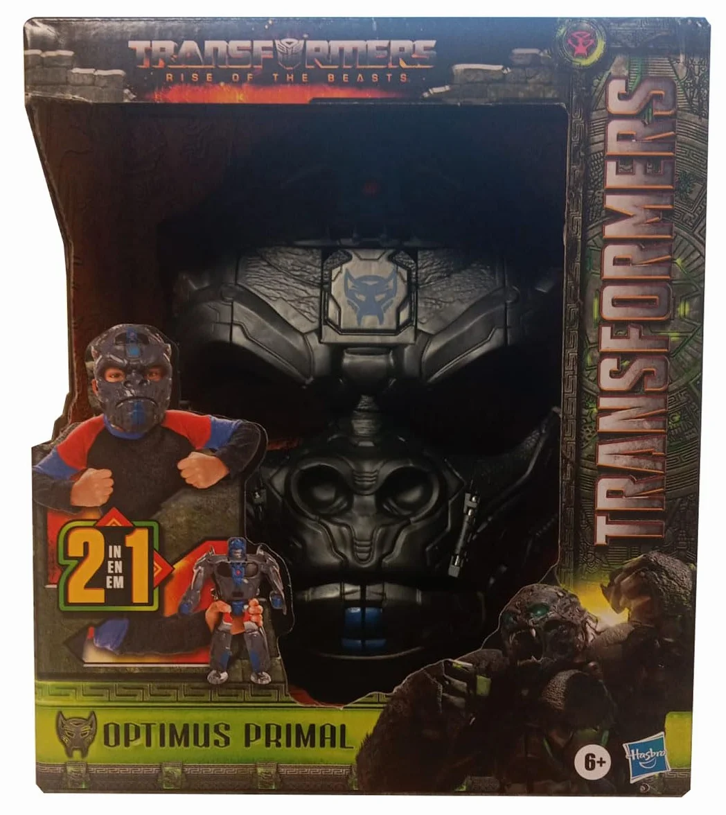 Transformers Toys Rise of the Beasts Film Optimus Primal maska konwertująca 2 w 1 dla dzieci w wieku od 6 lat, 22,5 cm