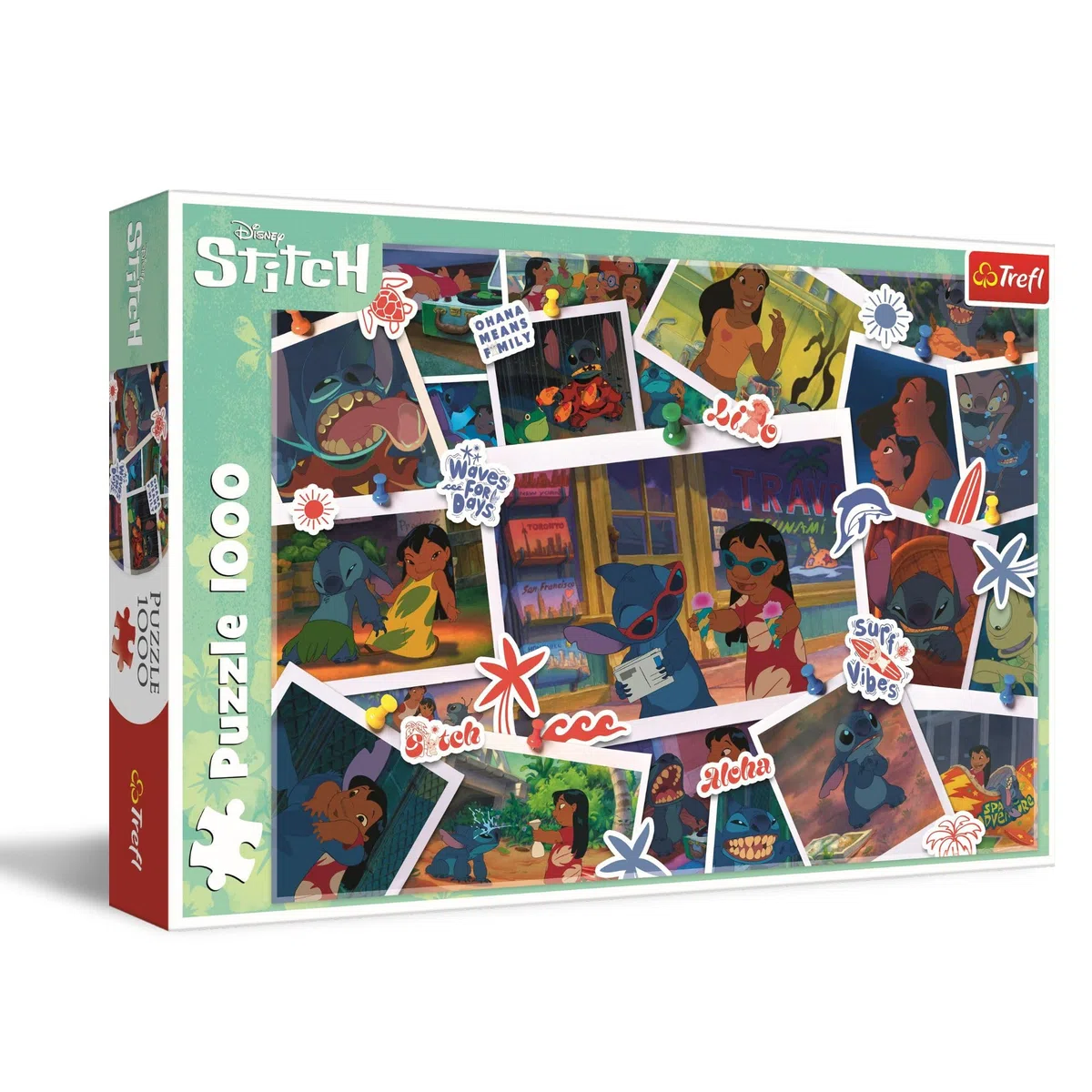 Trefl - Lilo & Stitch, Słodkie Wspomnienia - Puzzle 1000 Elementów - Układanka z Bohaterami Bajki, Kreatywna Rozrywka, dla Dorosłych i Dzieci od 12 lat