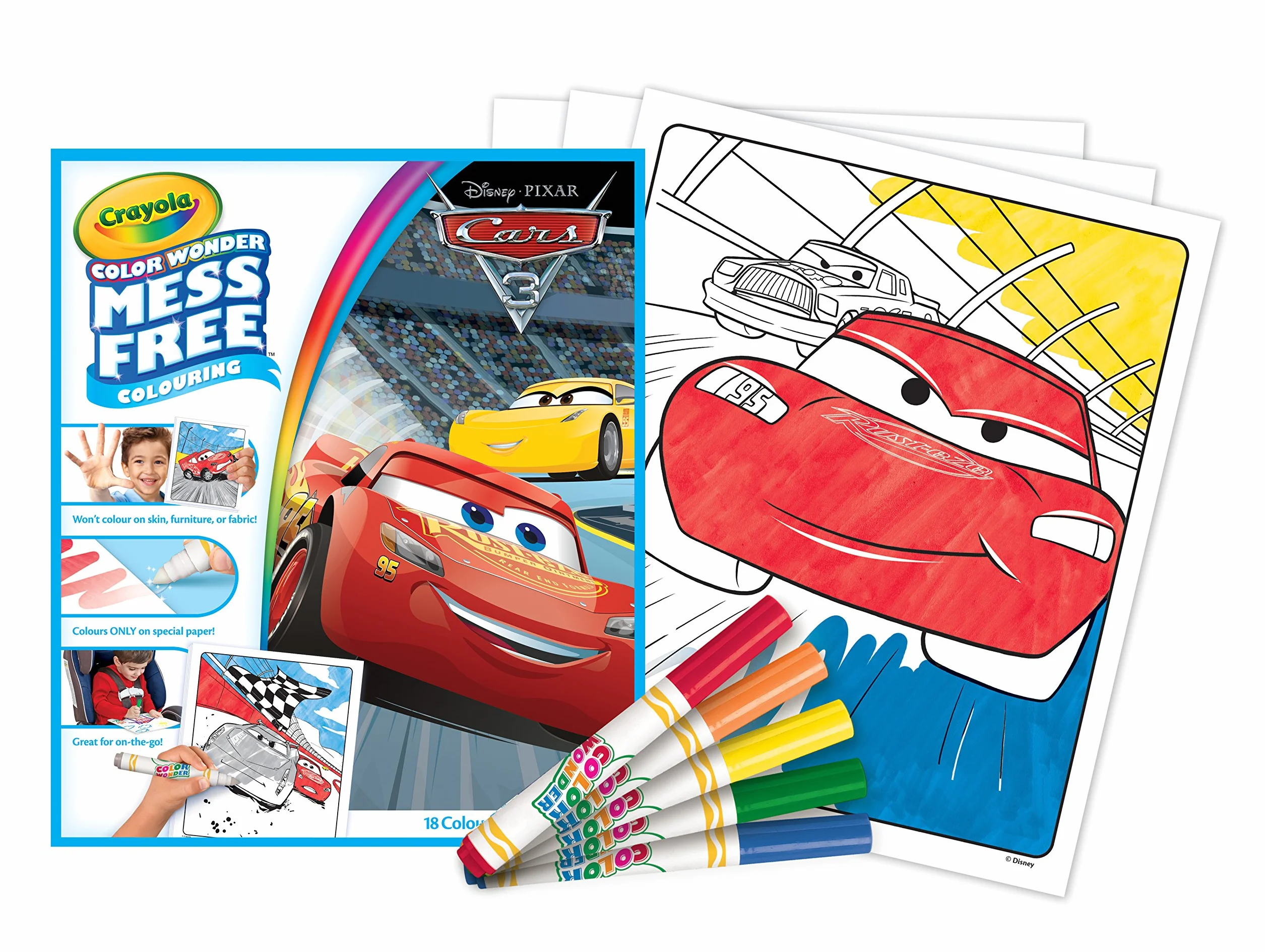 Crayola 12803.4100 Disney Pixar Color Wonder-Cars 3 kolorowanka