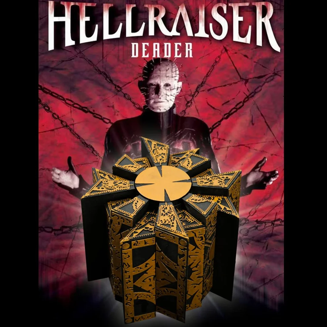 Hellraiser Puzzle Box, zdejmowane i obrotowe pudełko z puzzlami, odpowiednie dla dzieci i dorosłych, nowatorskie pudełko z przerażającą folią
