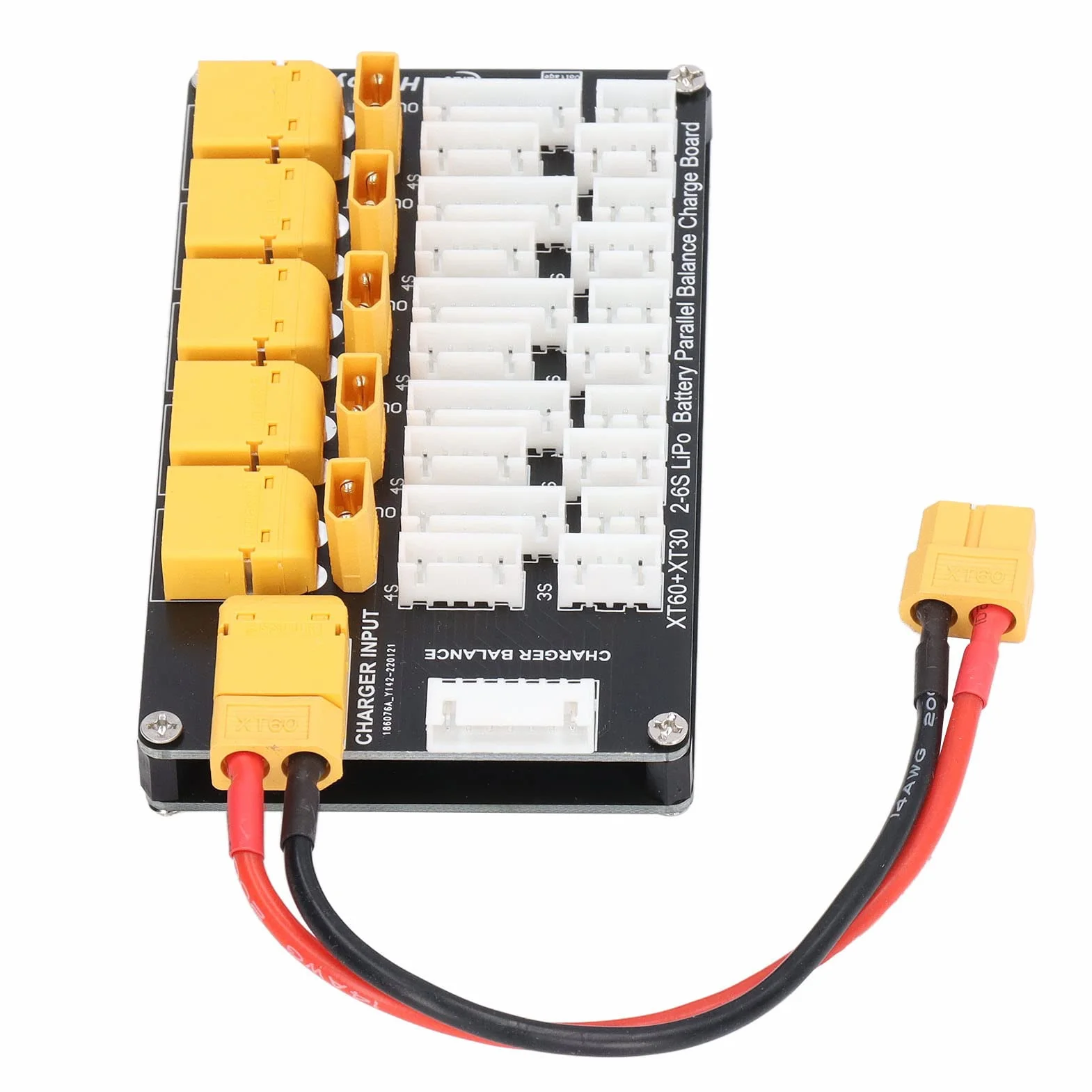 Równoległa Płytka ładująca, Płytka ładująca Akumulator Lipo, Równoległe Złącze XT30 XT60, Multi 2-6S Litowe, Obsługuje 5 Akumulatorów, do ładowarki IMAX B6, Q6 Pro,