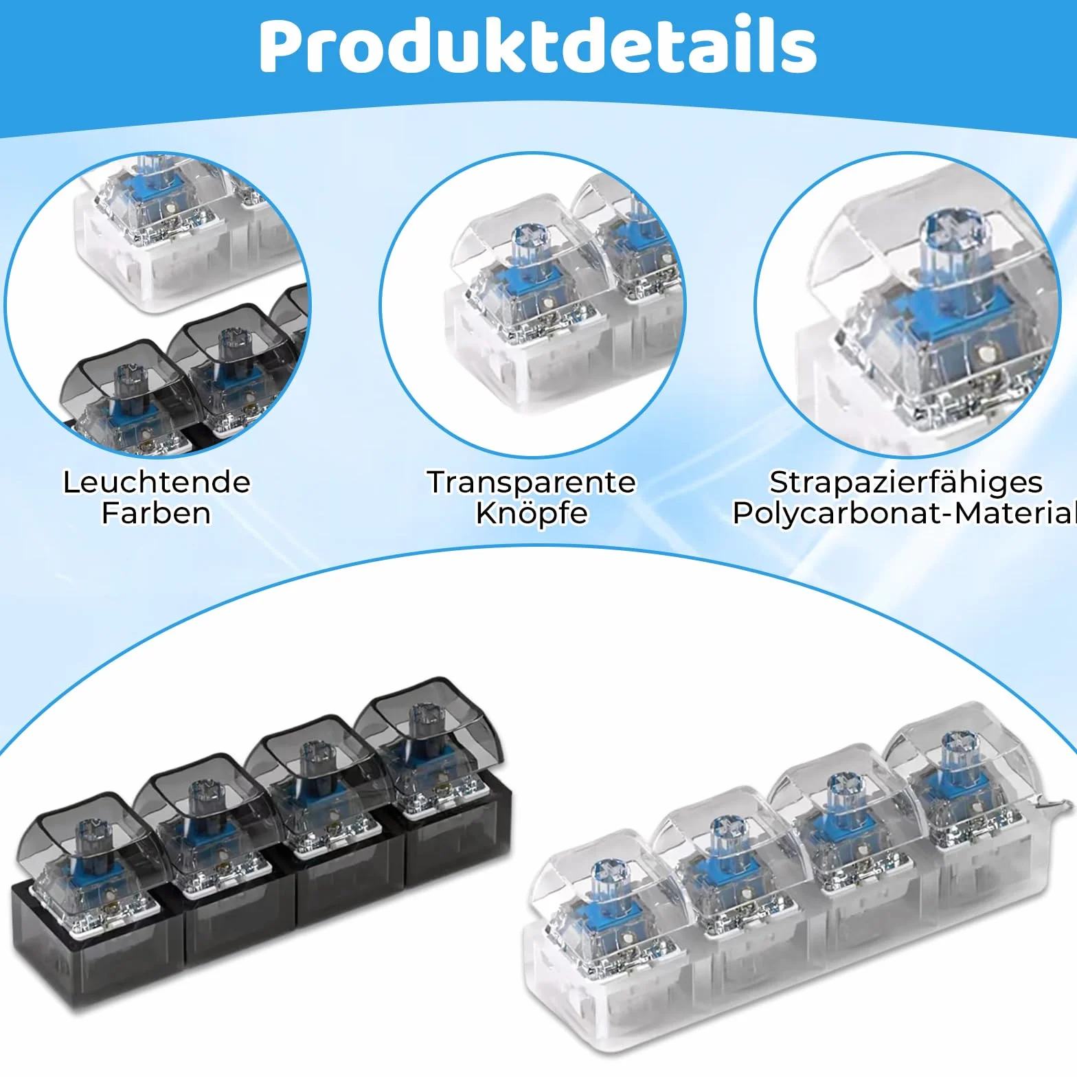 2 sztuki zabawka fidget w kształcie klawiatury, półprzezroczysta mechaniczna zabawka breloczek do kluczy wisiorek klawiatura antystresowy fidget breloczek dla dorosłych, do biura podróży codziennego