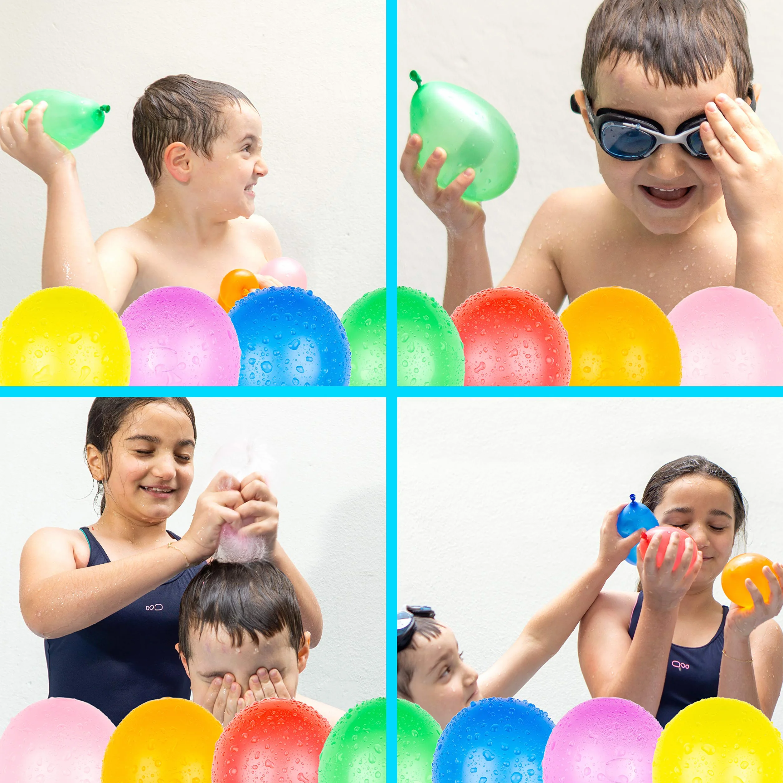 1000 balonów wodnych | Mega Pack | Balony wodne | Balony wodne z pomoc do napełniania kranu | mix kolorów