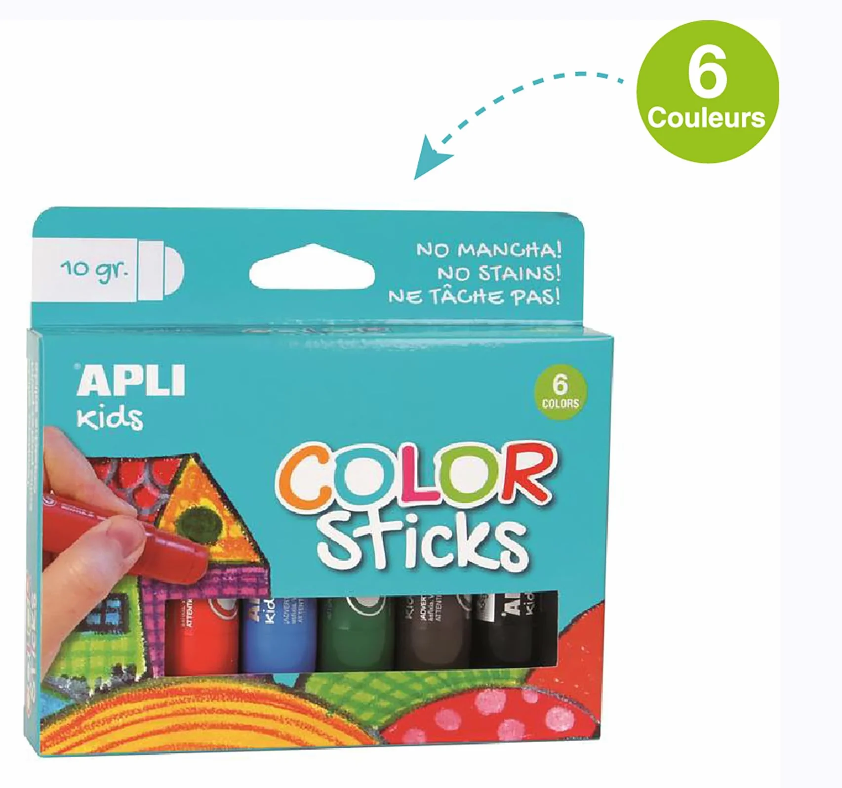 APLI agipä – 14227 – zestaw 6 tubek w kolorze gwaszy Solid – 10 g