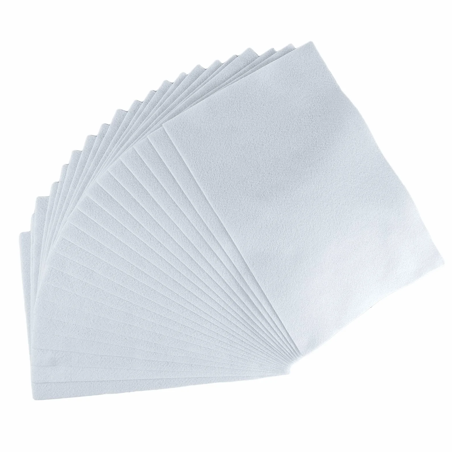 Jtnohx Filc kolorowy, miękkie filcowe arkusze, grubość 1,4 mm filcowe tkaniny, filc do rękodzieła dla majsterkowiczów krawiectwo 20 x 30 cm (Biały)