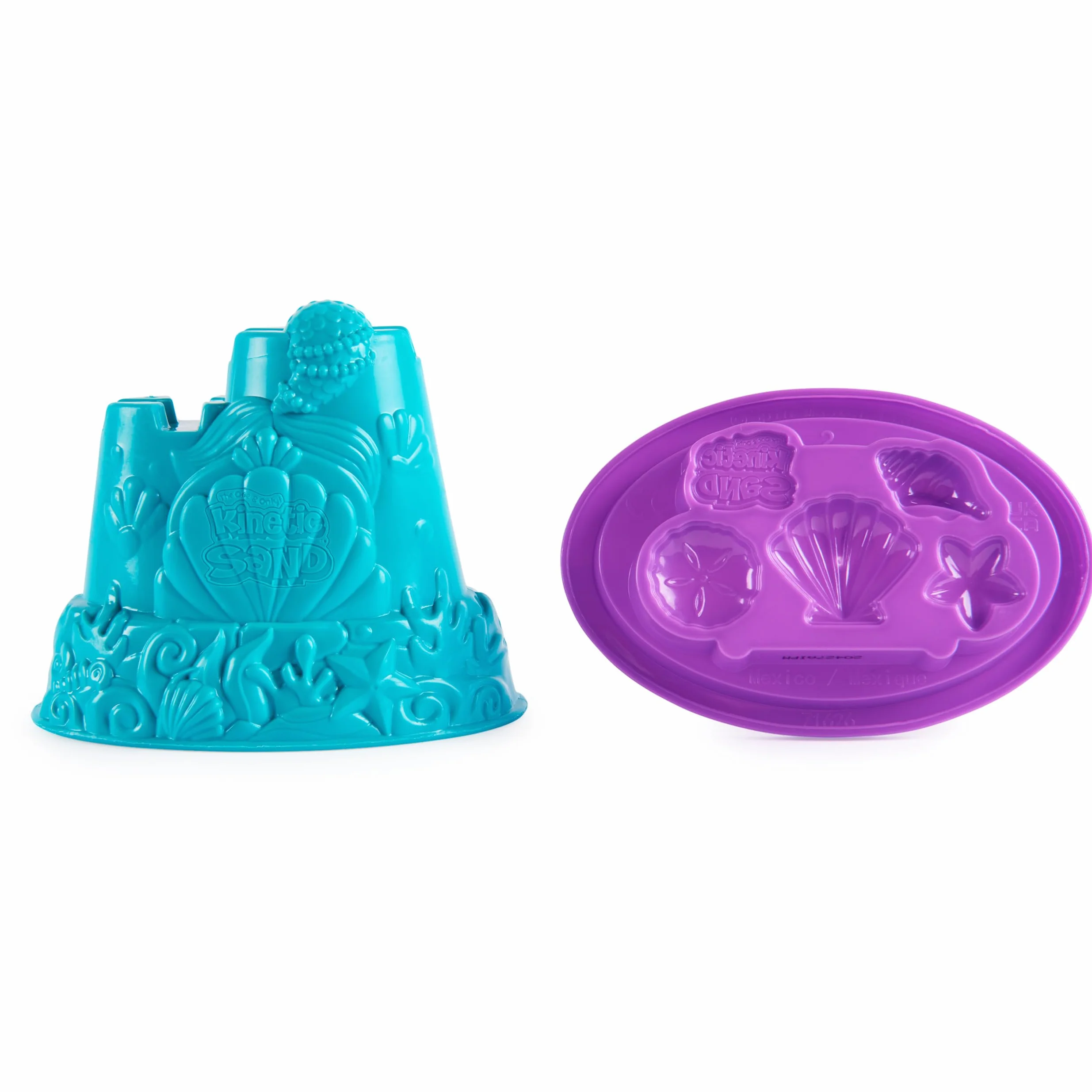 Kinetic piasek, mini zamek syrenki, 170 g piasku, fioletowy magiczny piasek, 1 forma, 2 akcesoria i 3 kamienie szlachetne, zabawka dla chłopców i dziewczynek 3 lata