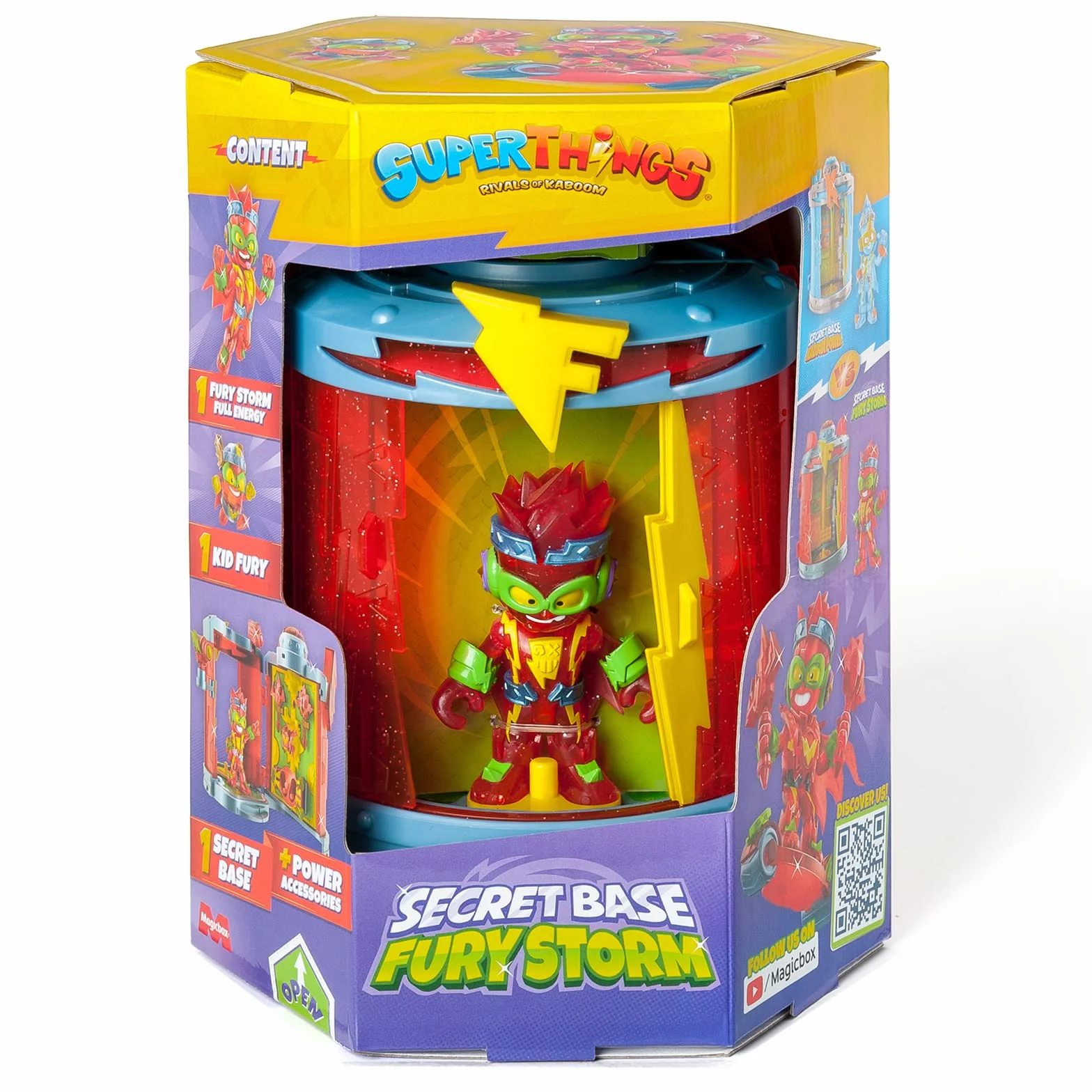 SUPERTHINGS Secret Base Fury Storm – Tajna baza Fury Storm. Zawiera jednego ekskluzywnego Kazoom Kida i jednego ekskluzywnego SuperThinga oraz wiele akcesoriów.