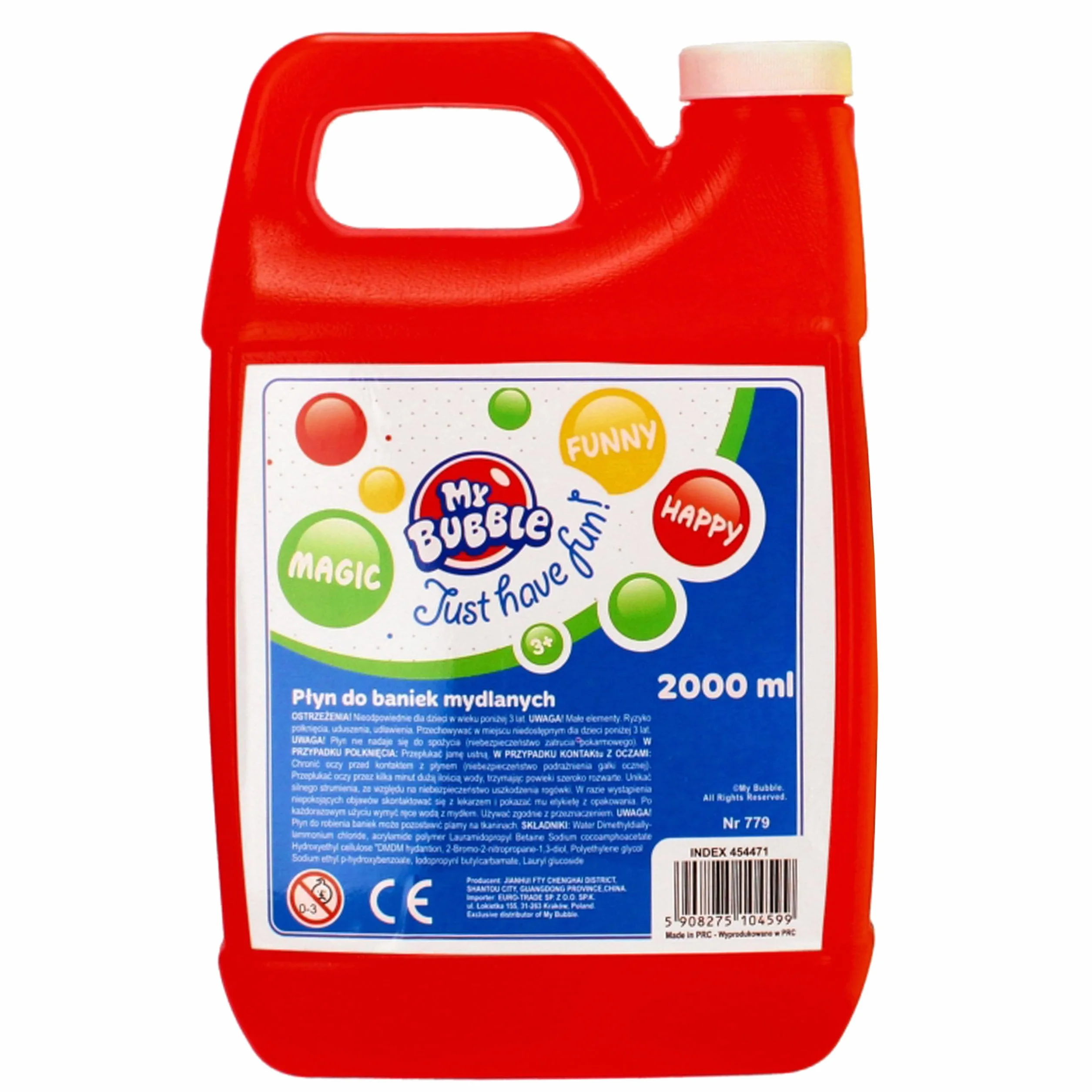 Płyn do robienia baniek mydlanych, bańki mydlane, DUŻA POJEMNOŚĆ baniak MY BUBBLE 2L (2L)