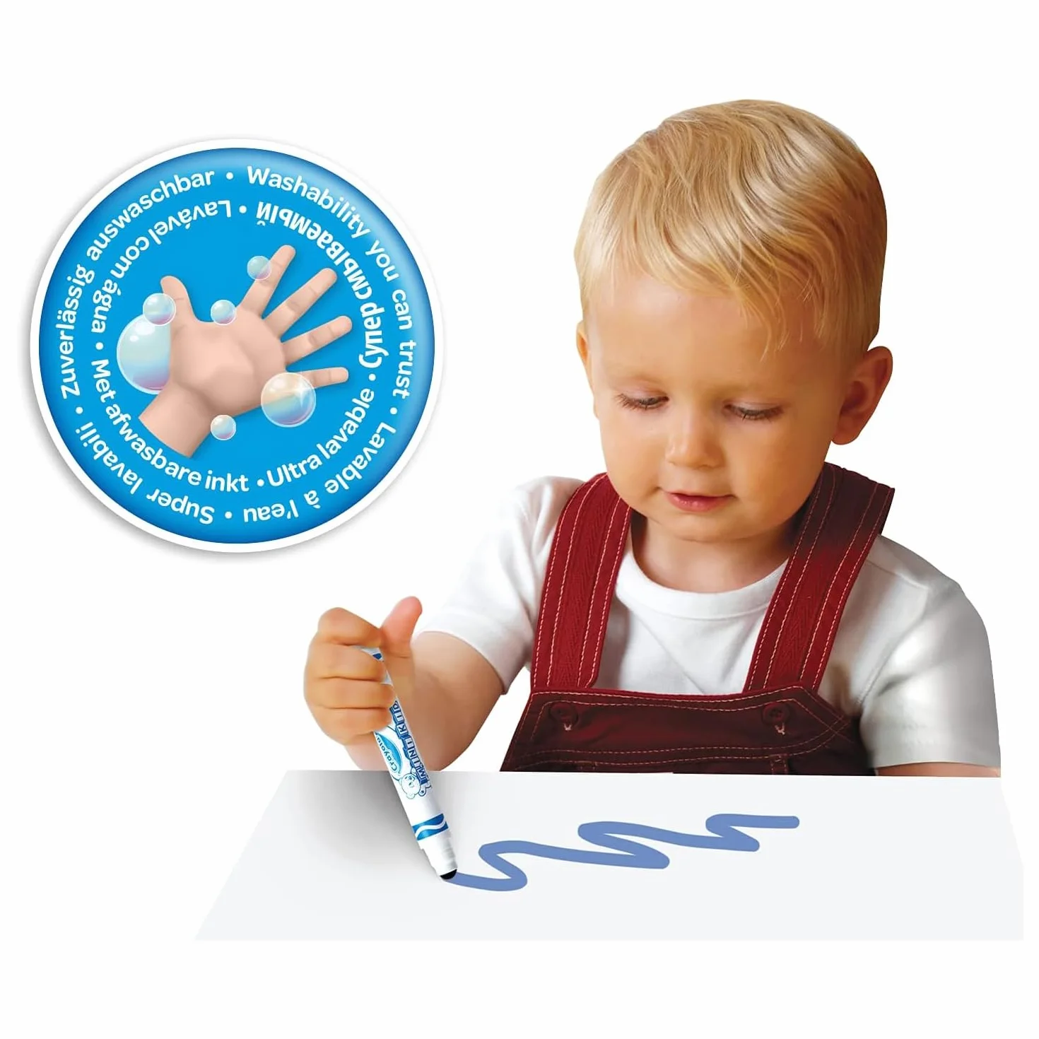 Crayola 8325 Flamastry Zmywalne, Wielokolorowy, 12 sztuk