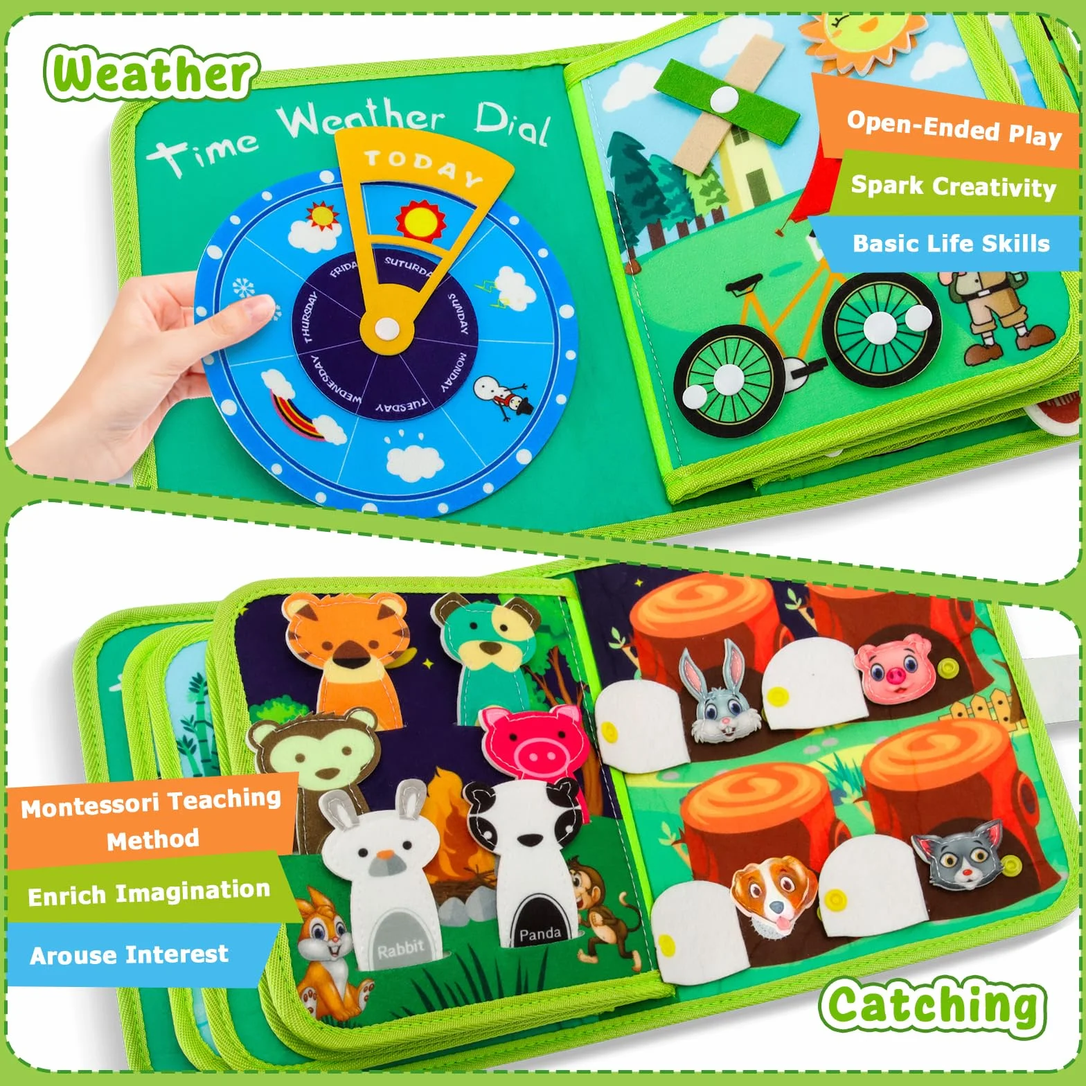 KETIEE Montessori zabawka dla dzieci od 1 roku życia, miękki filc, zabawka motoryczna dla dzieci, zabawka motoryczna do samolotu, samochodu, zabawka edukacyjna, prezent dla dzieci od 1, 2, 3, 4 lat