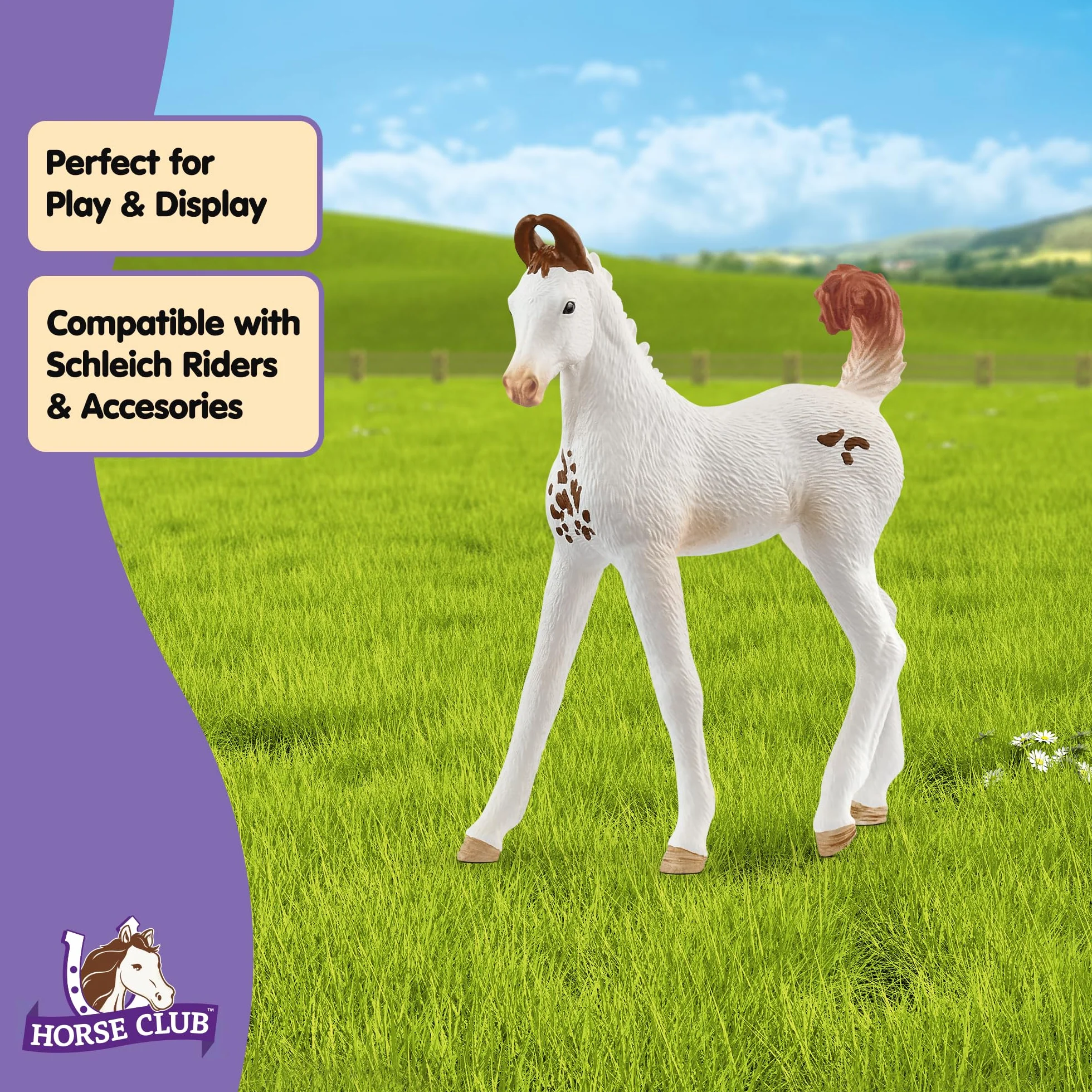 schleich HORSE CLUB | Źrebię Marwari 14896 | Szczegółowa figurka konia | Prezent dla dziewczynek i chłopców | Zabawka dla dzieci od 5 lat | 7 × 3 × 8 cm