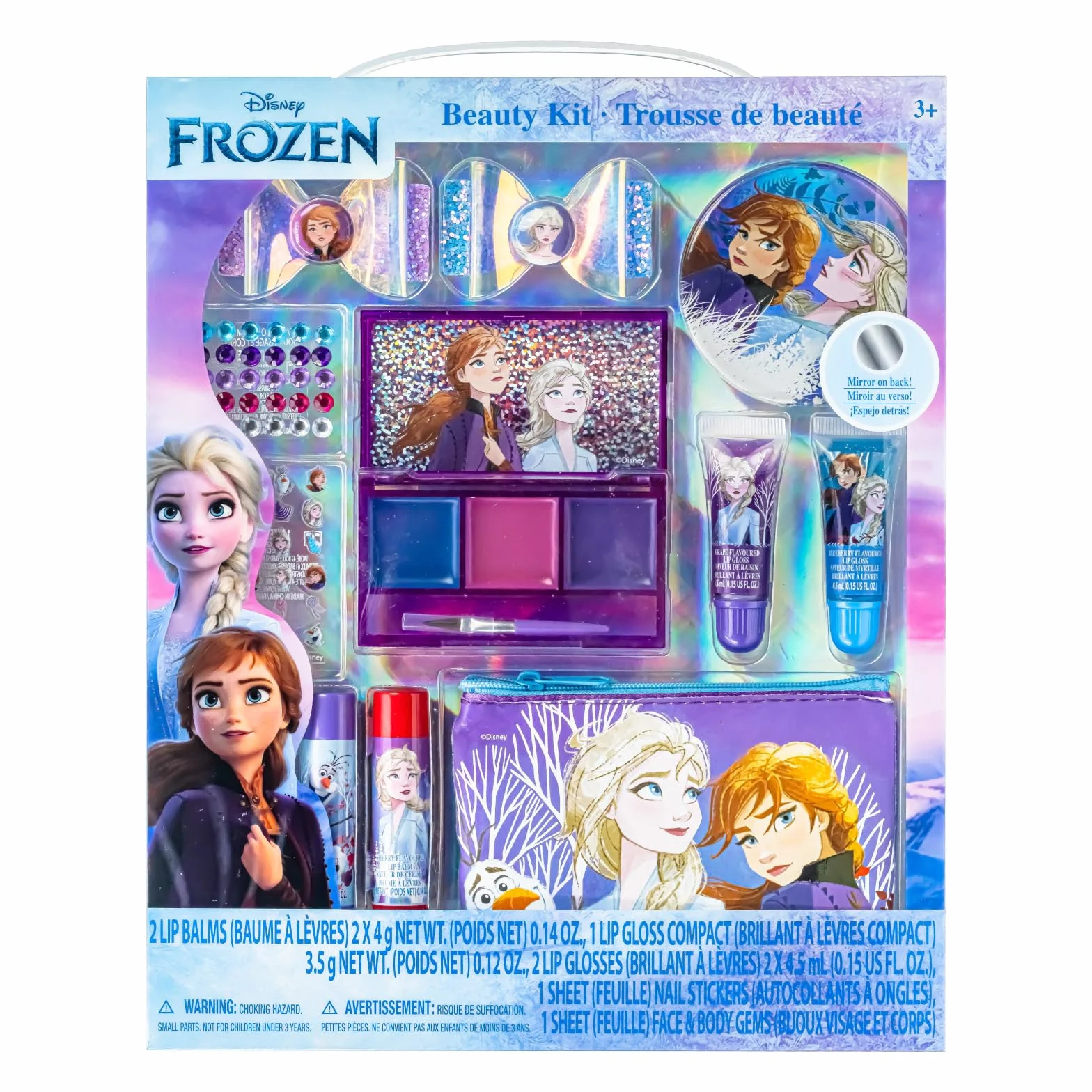 Frozen Zestaw Makijażu Dla Dzieci Błyszczyk, Balsam i Torebka