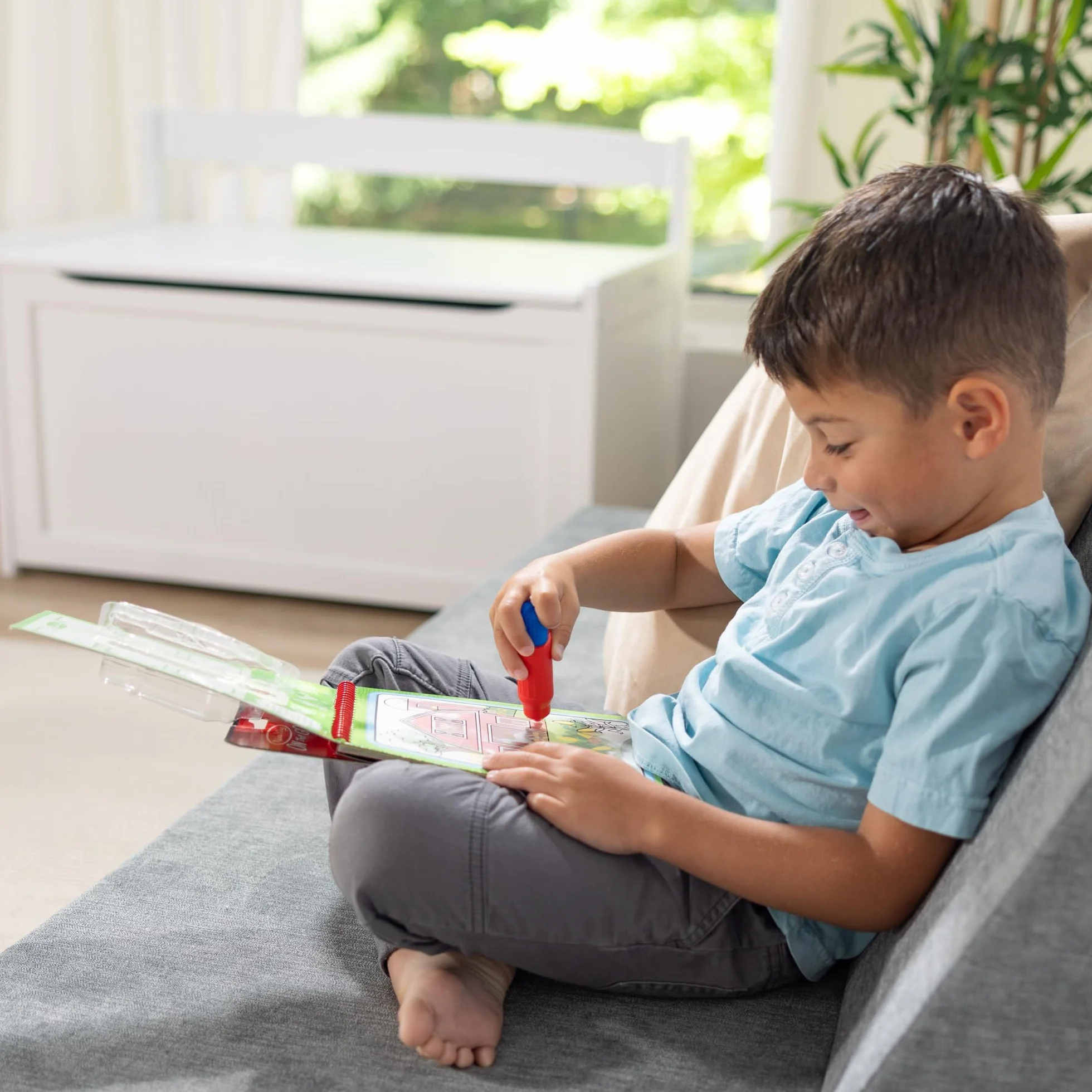 Melissa & Doug – kolorowanka wodna: gospodarstwo rolne | blok z zadaniami | podróż | 3+ | prezent dla chłopca lub dziewczynki