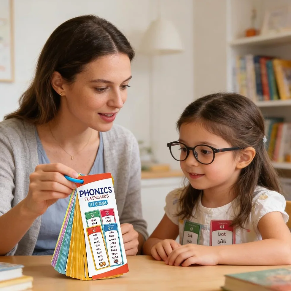 Phonics Flash Cards, karty foniczne, karta pamięci Little Wandle, edukacyjne digrafy do czytania i słowa, fiszki do przedszkola, przedszkola