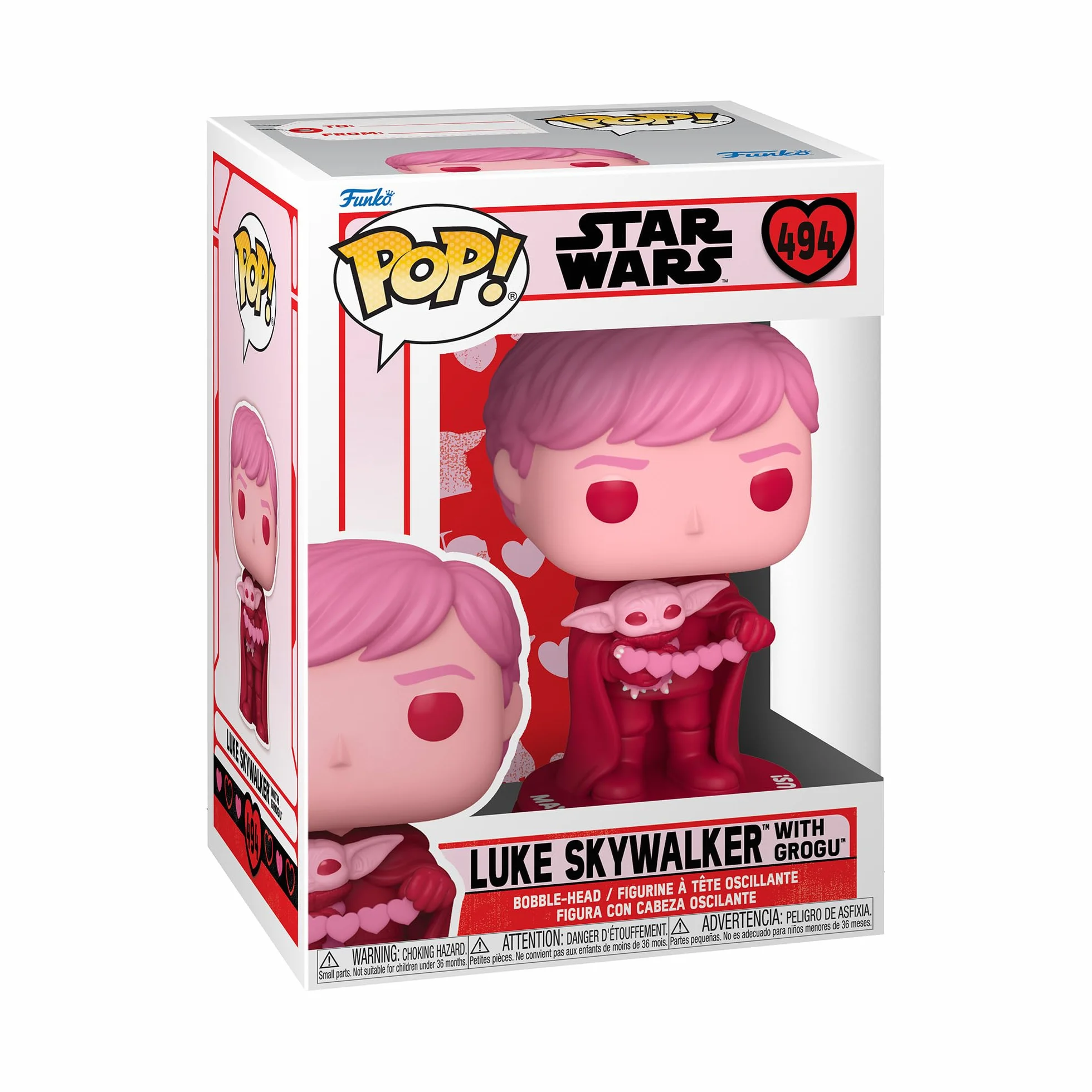 Funko Pop Star Wars Walentynkowa Figurka winylowa Luke i Grogu