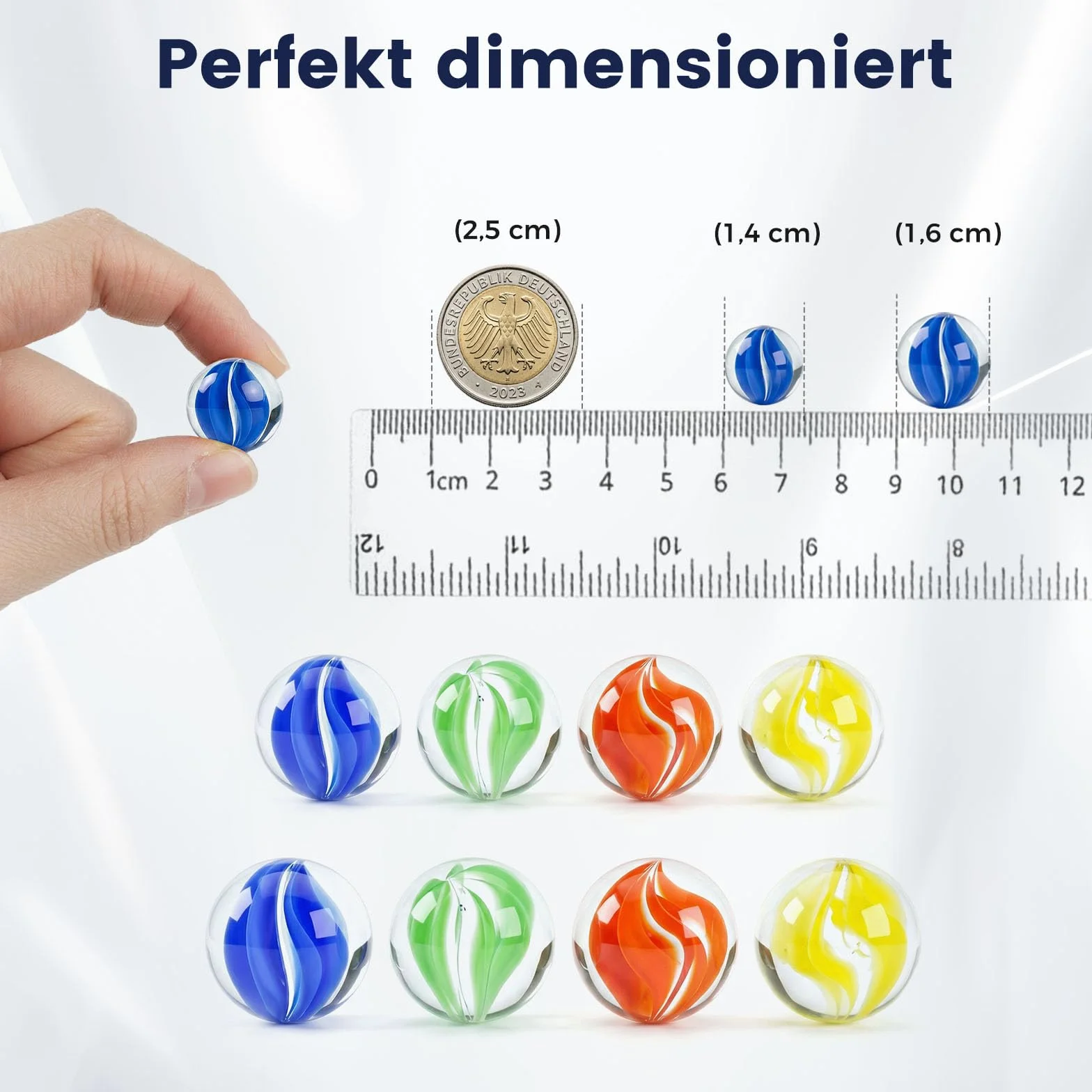 HAKACC 200 sztuk kolorowych szklanych kulek, dla dzieci, dekoracja do zabawy w kulki, dekoracja domu, 14/16 mm
