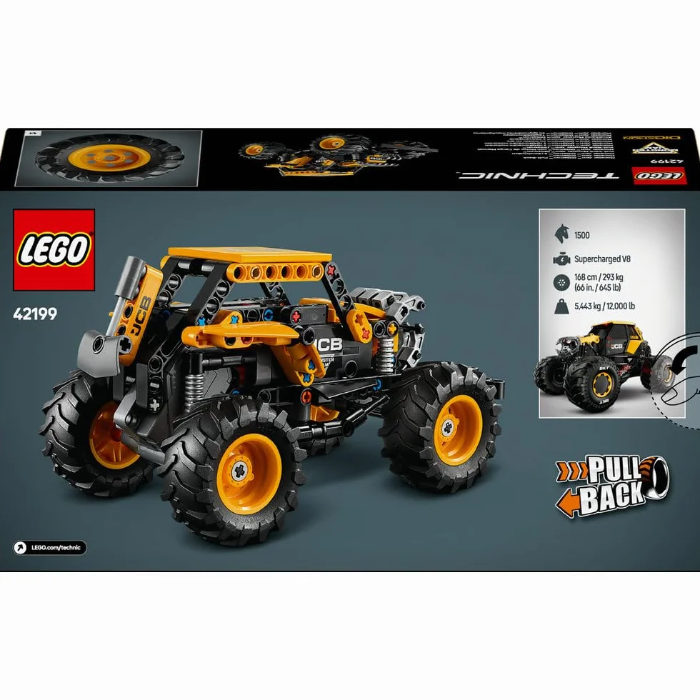 LEGO Technic Monster Jam DIGatron Pull-Back Truck Toy - Vehicle Building Set for 7+ Year Old Boys & Girls Who Love Creative Play - Gift Idea 42199
