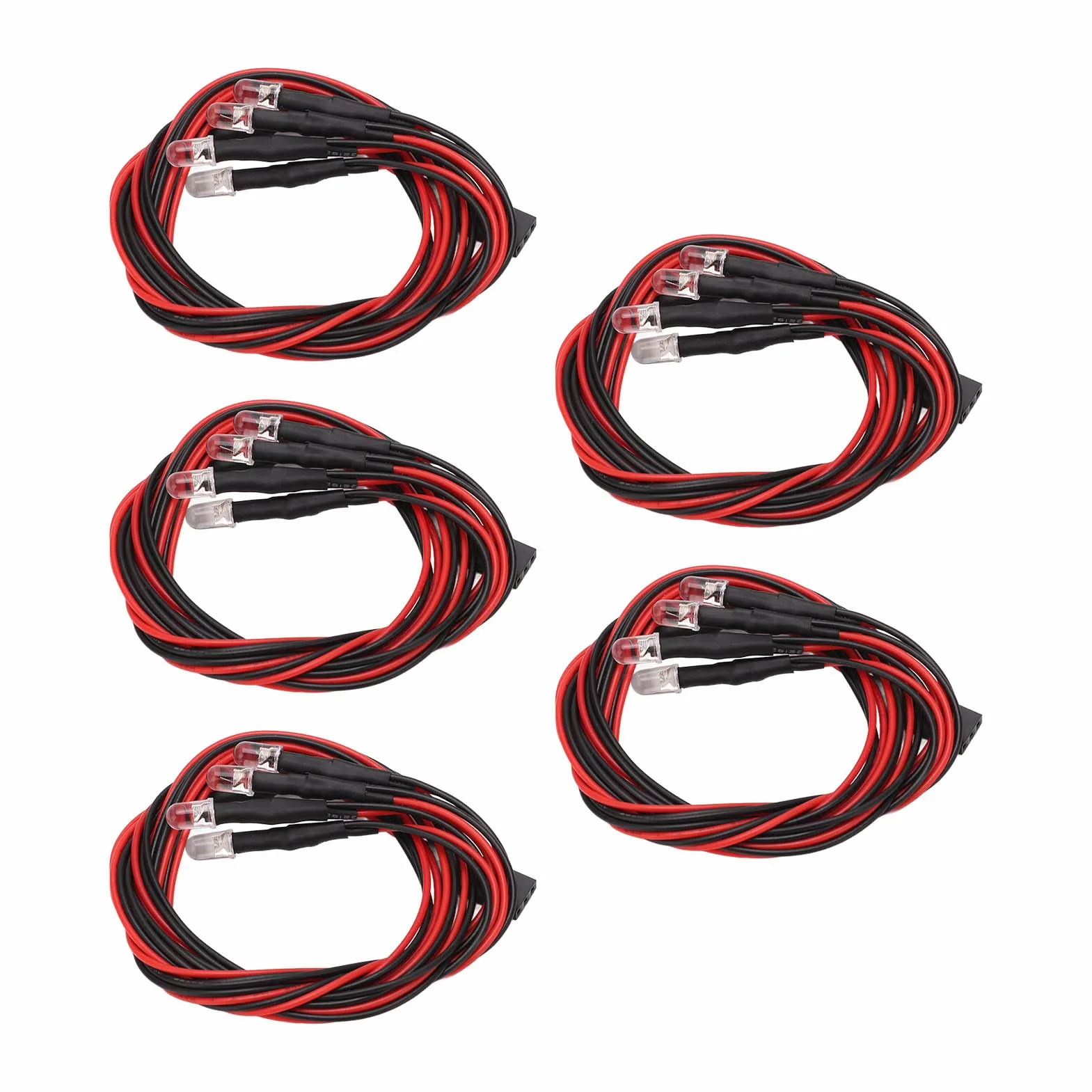 Silikon 4 LED RC High Brillo Red Automobile dla Zmodyfikowanych Reflektorów 4 Gry 20 Diod LED
