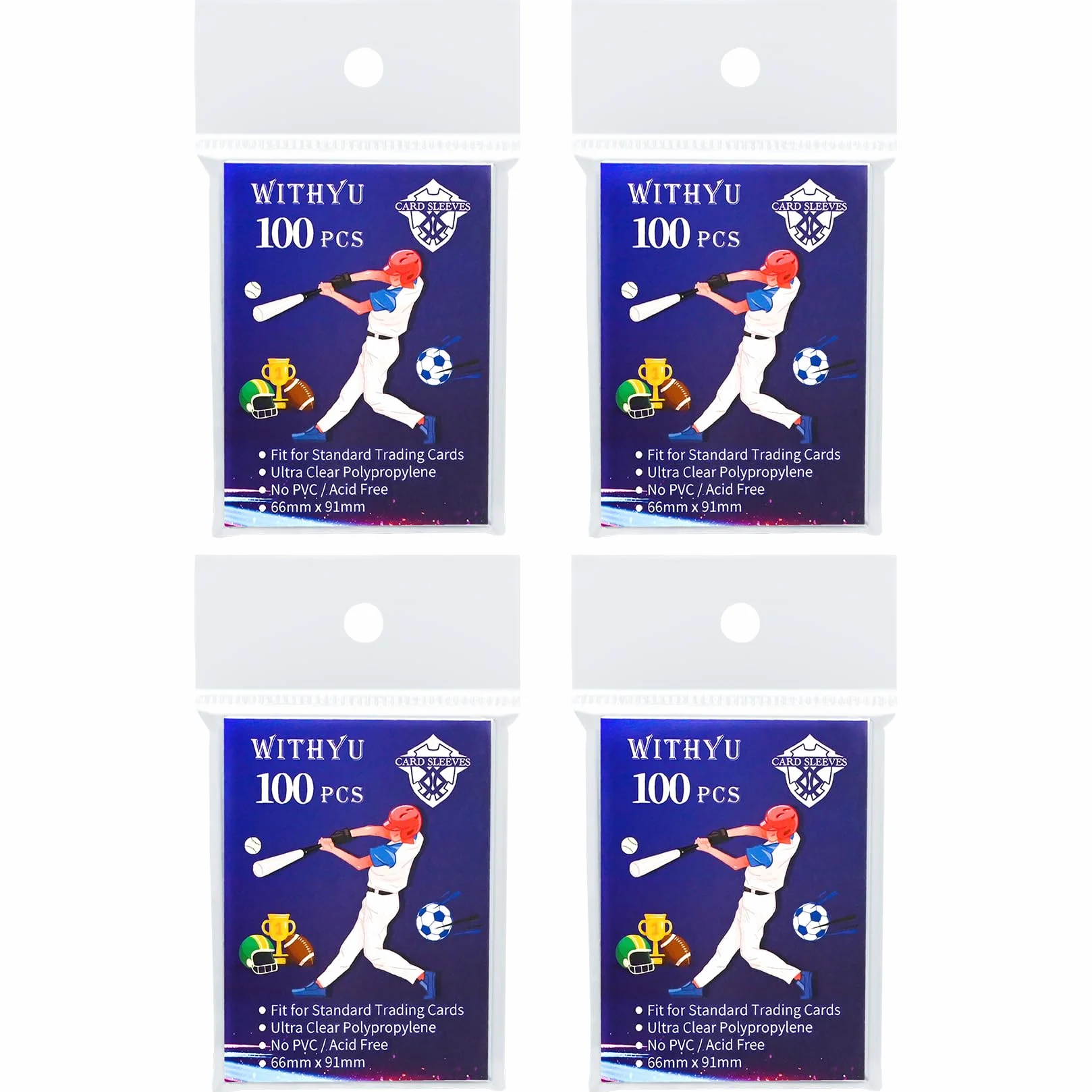 400 szt. miękkich rękawów na karty kolekcjonerskie, ładowane od góry rękawy na standardowe karty 6,3 cm x 8,9 cm, ultra-przezroczyste etui na karty do gier, piłki nożnej, kart sportowych, mini zdjęć