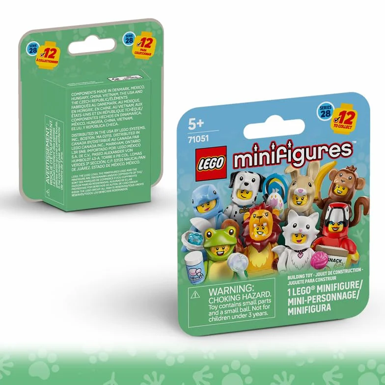 Lego kostium małpy - minifigurki z serii 28 zwierząt, pojedyncza minifigurka (Lego 71050)