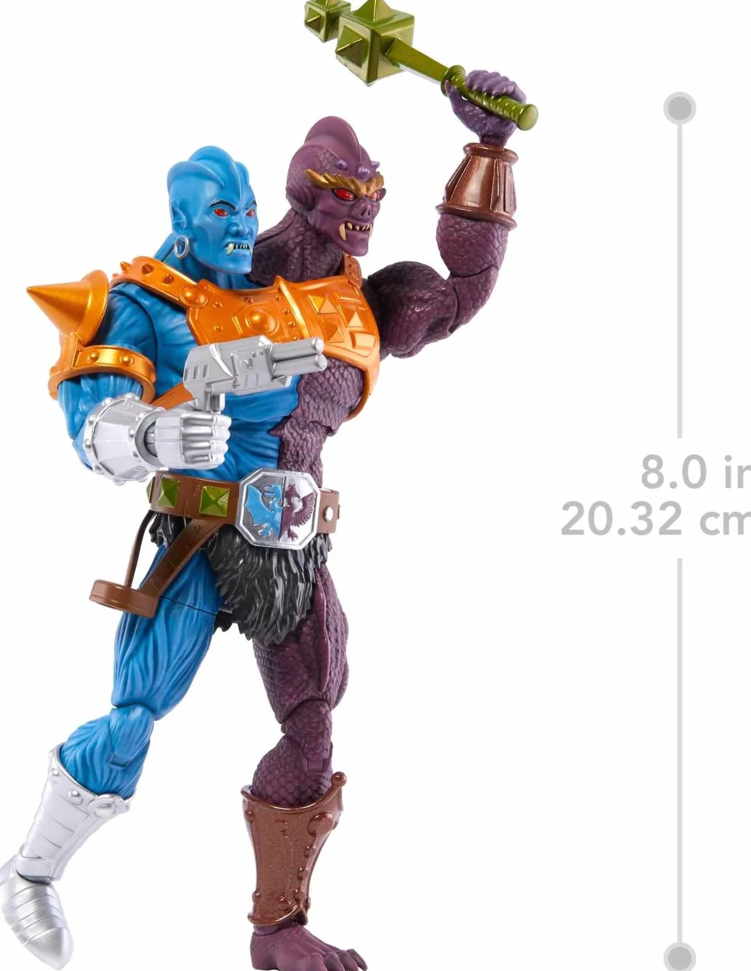 Masters of the Universe Masterverse Two-Bad Kolekcjonerska figurka z punktami zgięcia, akcesoriami bojowymi i wymiennymi dłońmi, zabawki MOTU na prezent HLB59