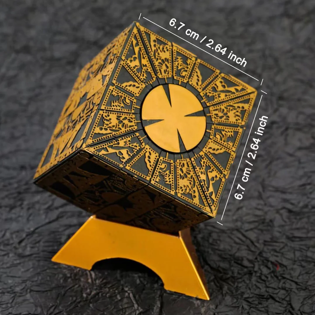 Hellraiser Puzzle Box, zdejmowane i obrotowe pudełko z puzzlami, odpowiednie dla dzieci i dorosłych, nowatorskie pudełko z przerażającą folią