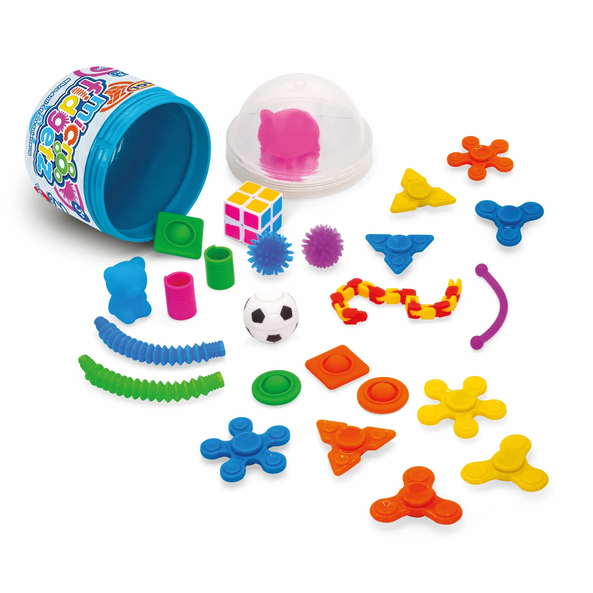 HGL MICRO FIDGETZ Fidget Toy - Mini Fidget Fun z pięcioma zabawkami w każdej kapsule