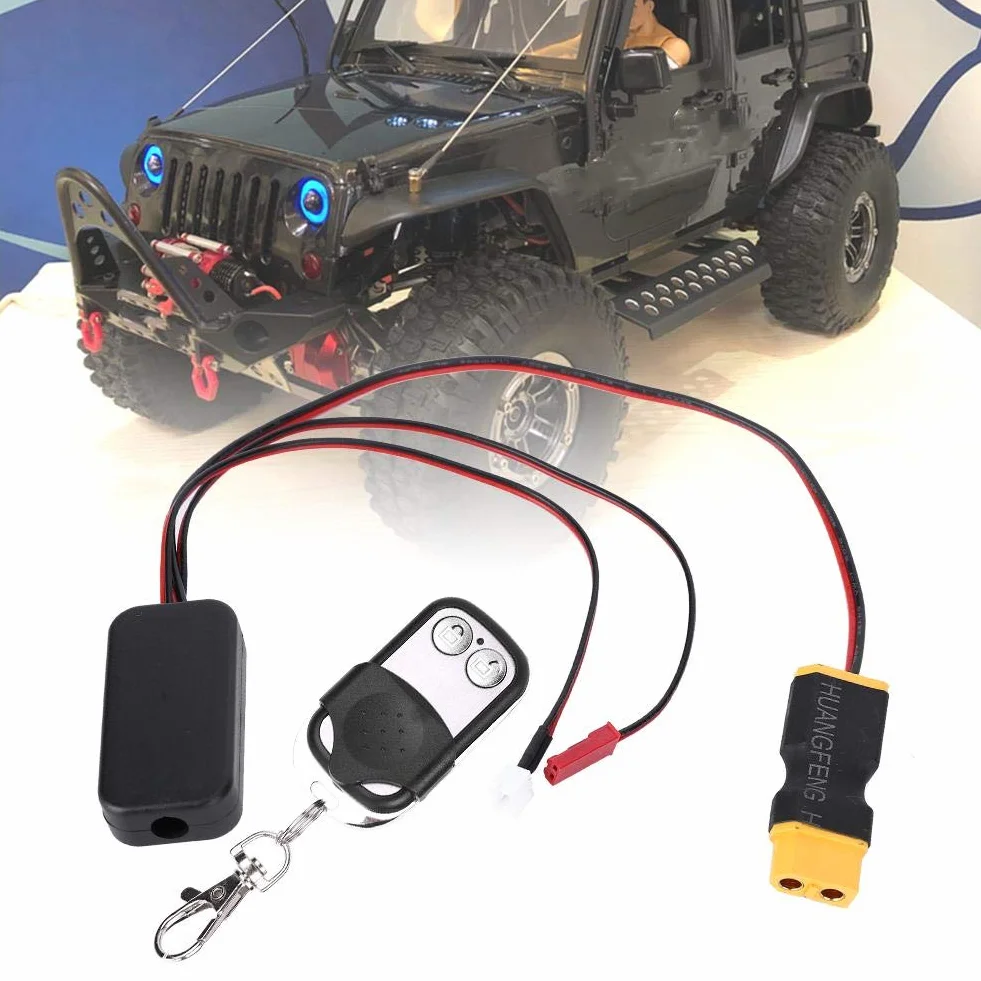 Sterownik wyciągarki VGEBY, 1/10 RC Crawler Winch Controller Bezprzewodowy odbiornik zdalnego sterowania do D90 Scx10 90046 RC Cable Winch