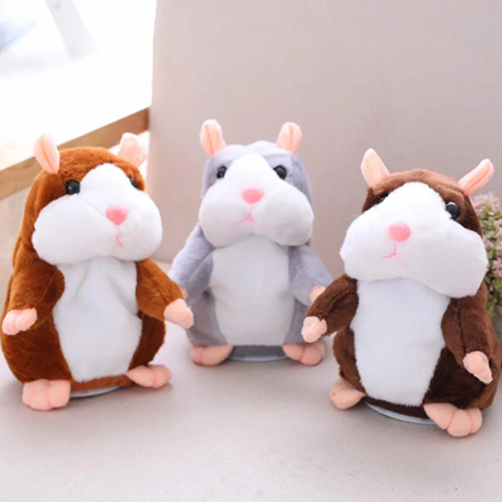 Eocolz Talking Hamster Repeats What You Say Mimikra, zwierzak, pluszowy kumpel, elektroniczna mysz, interaktywna zabawka, zabawna, wypchane zabawki dla dzieci, wczesna nauka dla dziewczynki i chłopca