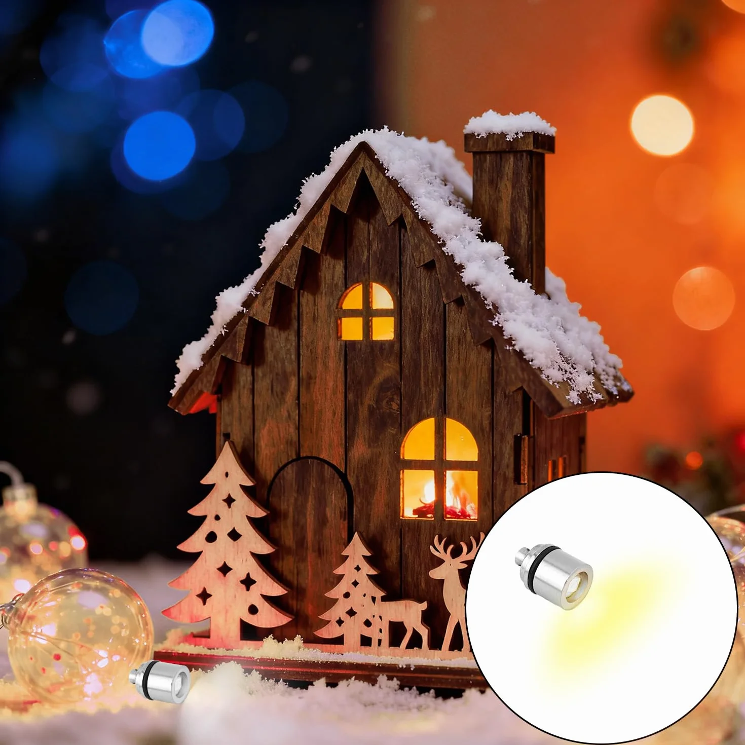 10 Sztuk Mikro Światełek LED, Zasilanych Bateriami Maleńkie Światełka Miniaturowe Modele Rękodzieła do Lampionów Papierowych Dekoracji Imprezowych Akcesoriów do Domków dla Lalek (Ciepła Biel)