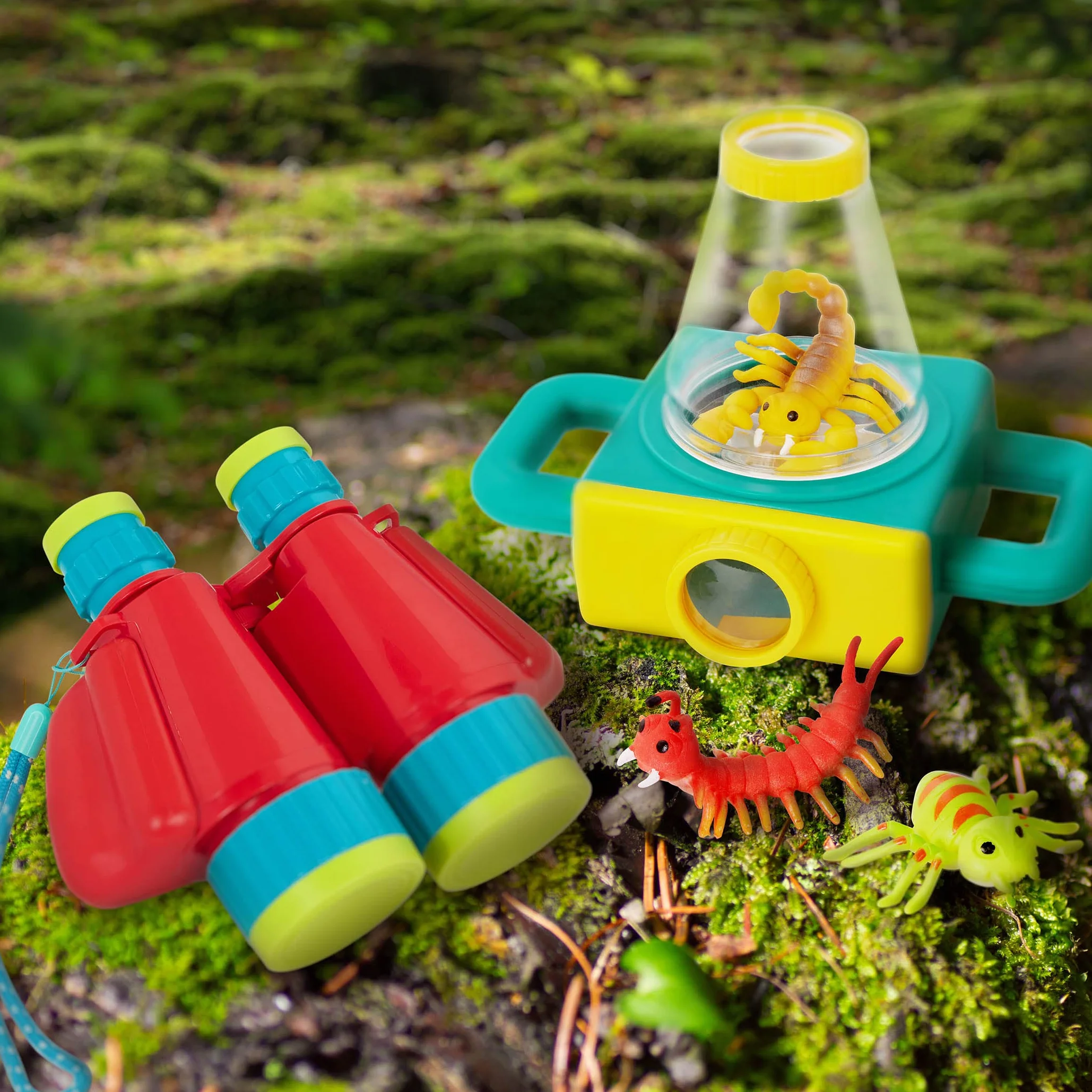 B. Zabawki - Lornetka dziecięca z paskiem, kemping, wędrówki, sprzęt do obserwacji ptaków, zabawki outdoorowe dla dzieci, mini lornetka obserwatora, od 3 lat