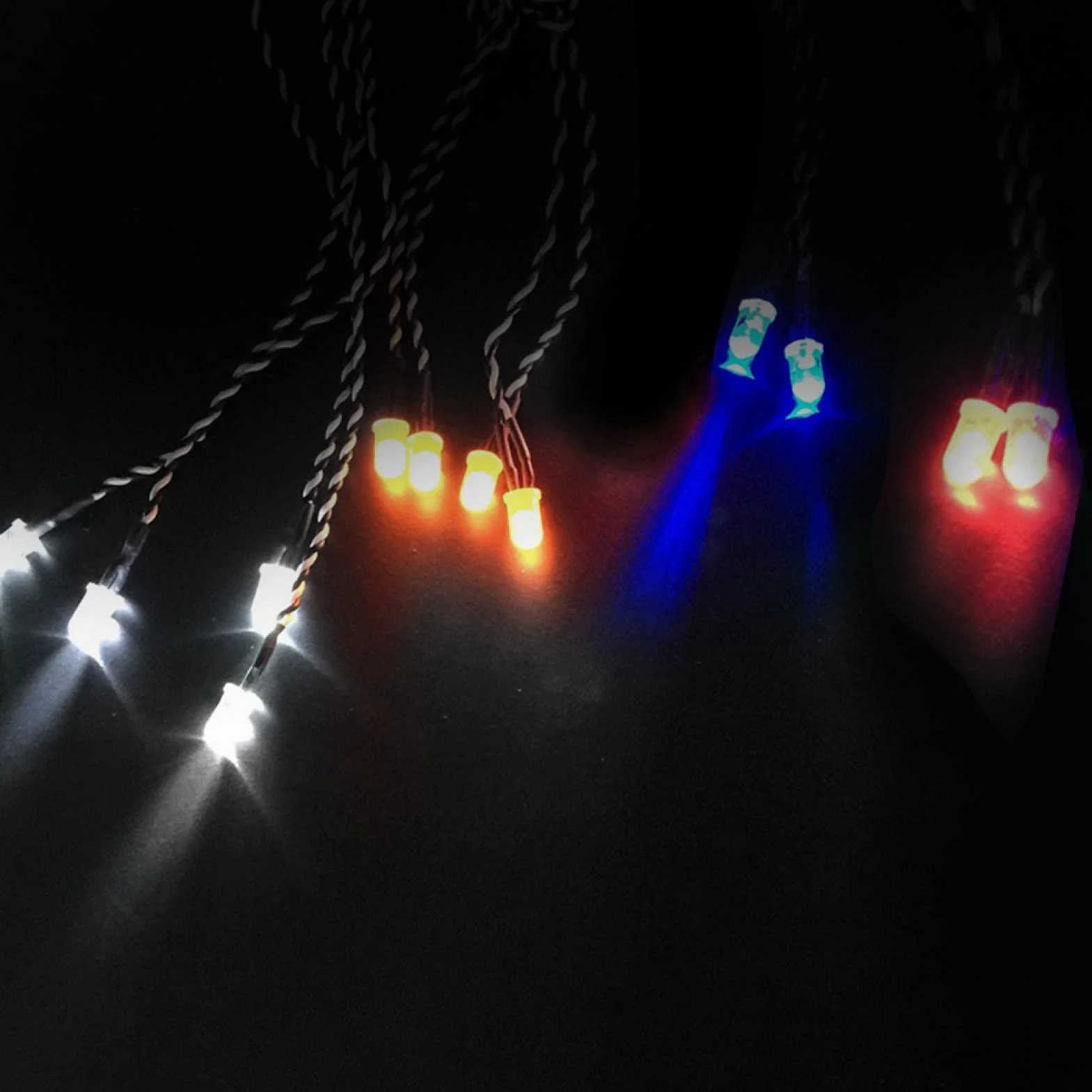 Tbest zestaw oświetlenia LED, zestaw oświetlenia 12 LED Symulacja migających świateł dla 1/10 1/8 RC Car / Truck / Crawler