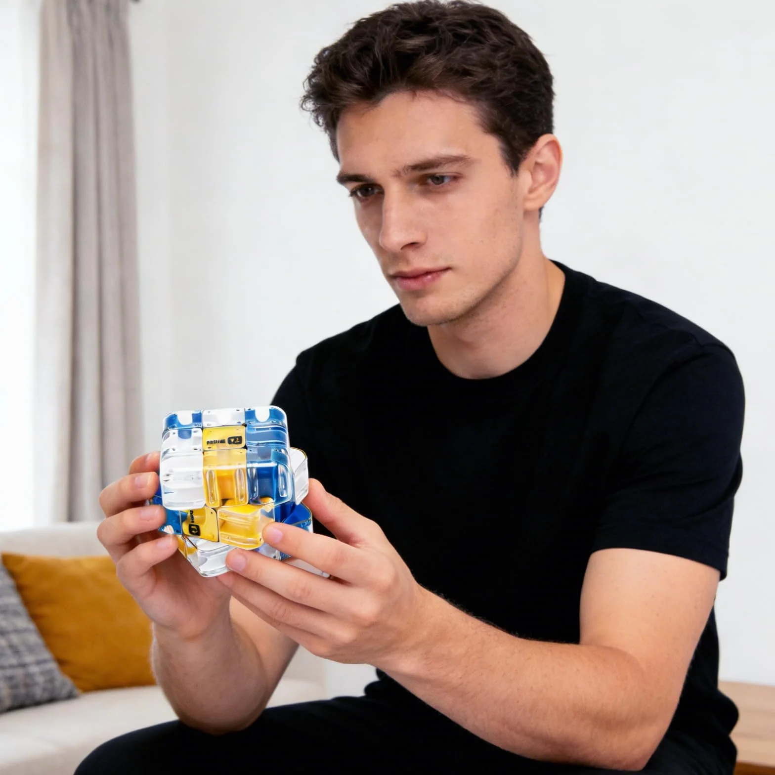 Labirynt 3D, kompleksowe puzzle z toczącymi się kulkami, duża kostka labiryntu 3D, 3 x 3, kostka labiryntu kuli 3D, interaktywna dla młodzieży i dorosłych