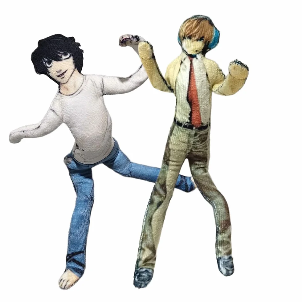 Light Yagami L Figure Plush Anime Skręcalne Figurki Akcji Lalka Cartoon Poduszka Możliwa Figurka Anime Dekoracja Domu Kanapy