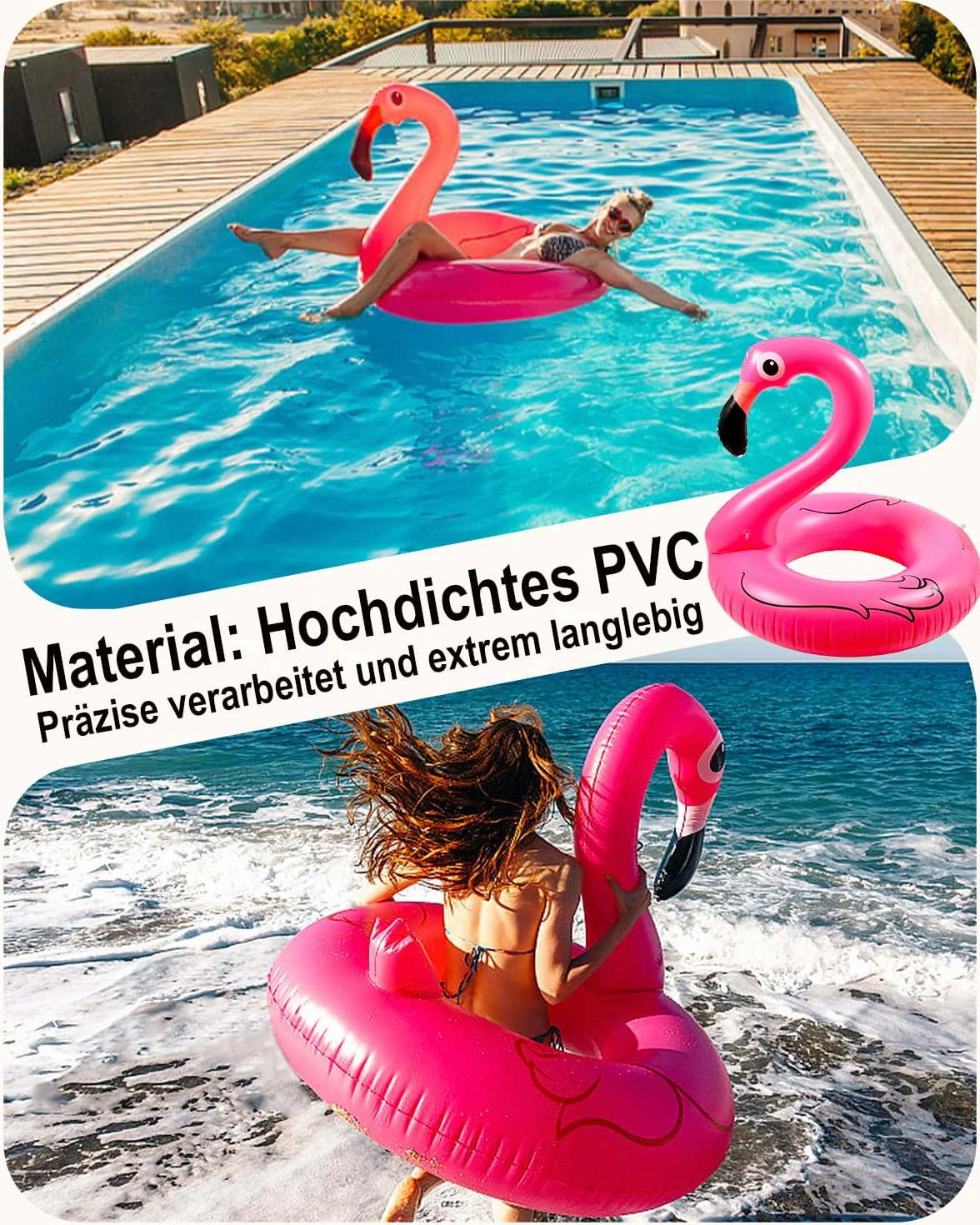 Flamingo koło do pływania nadmuchiwane, koło do pływania, materace 118 cm, różowe