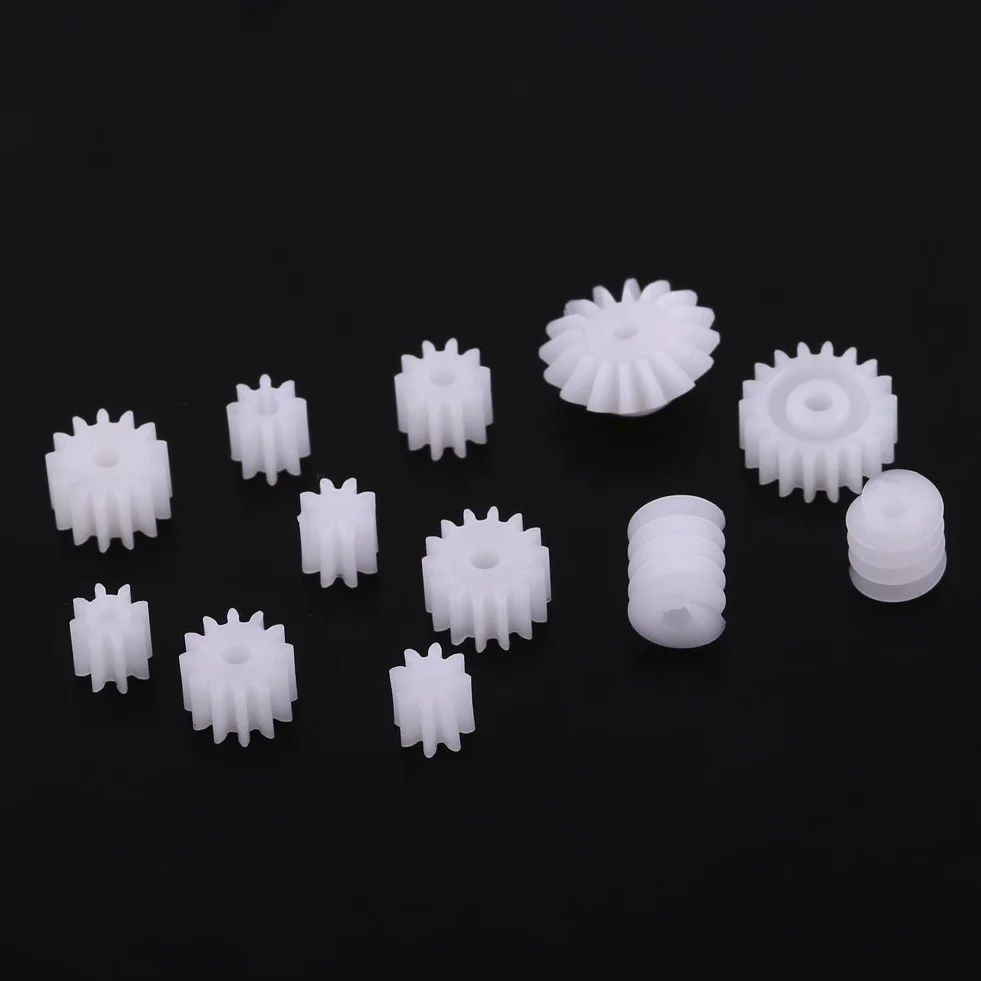 26 Sztuk Plastikowe Koła Zębate Wrzeciona Przekładnia ślimakowa Mini Gear 2 MM/2.3 MM/3 MM/3.17 MM/4 MM dla Modelu Samochodu Samolotu DIY Robot Zestaw Narzędzi