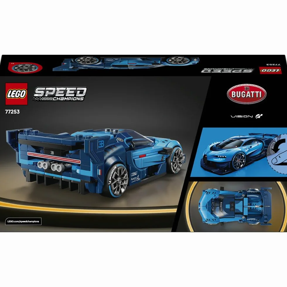LEGO Speed Champions Hipersamochód sportowy Bugatti Vision GT, zabawka konstrukcyjna dla dzieci w wieku od 9 lat, pomysł na prezent dla chłopców, dziewczynek i miłośników samochodów 77253