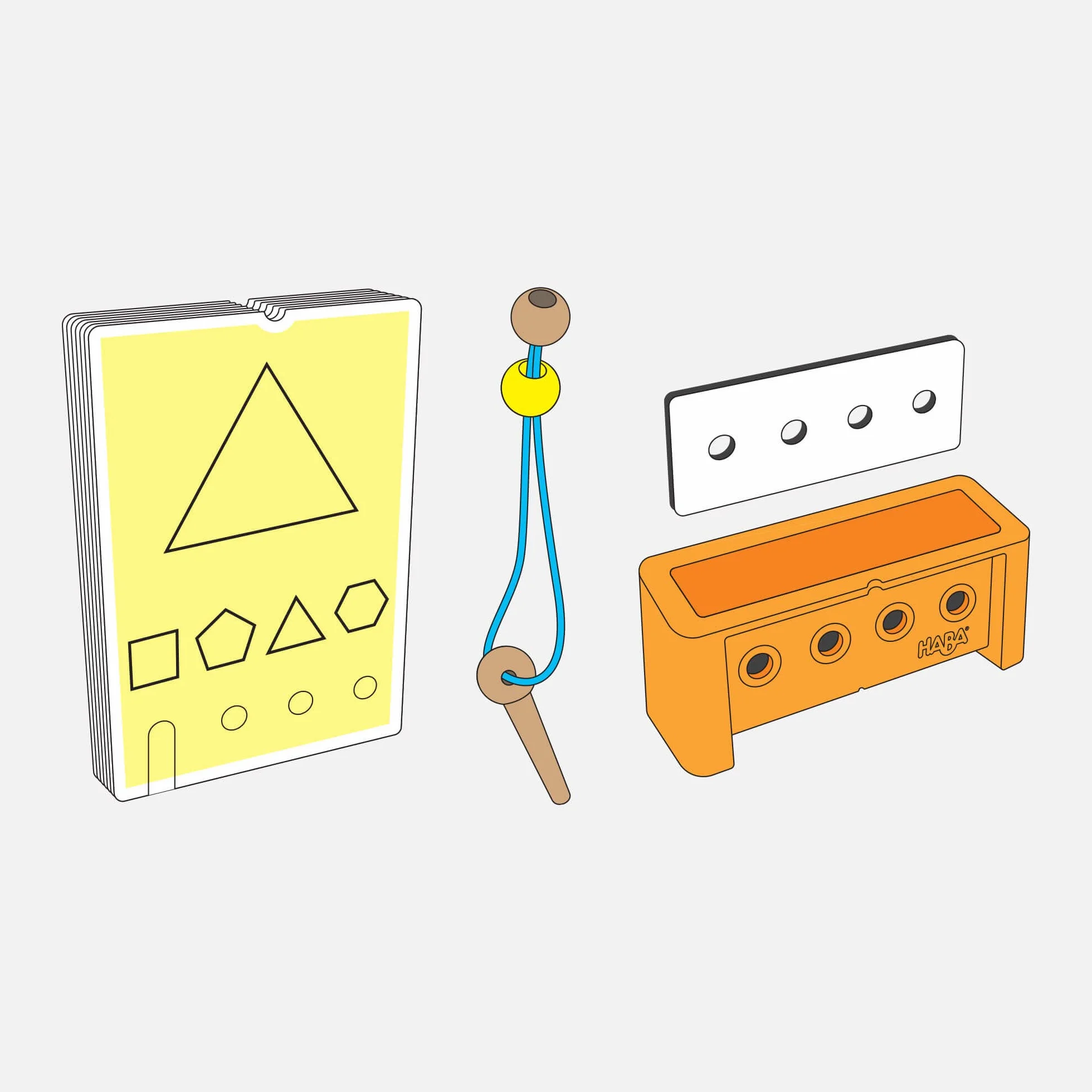 HABA Logic! CASE Starter Set 5+, gra logiczna dla dzieci od 4 lat, gra podróżna, 306118