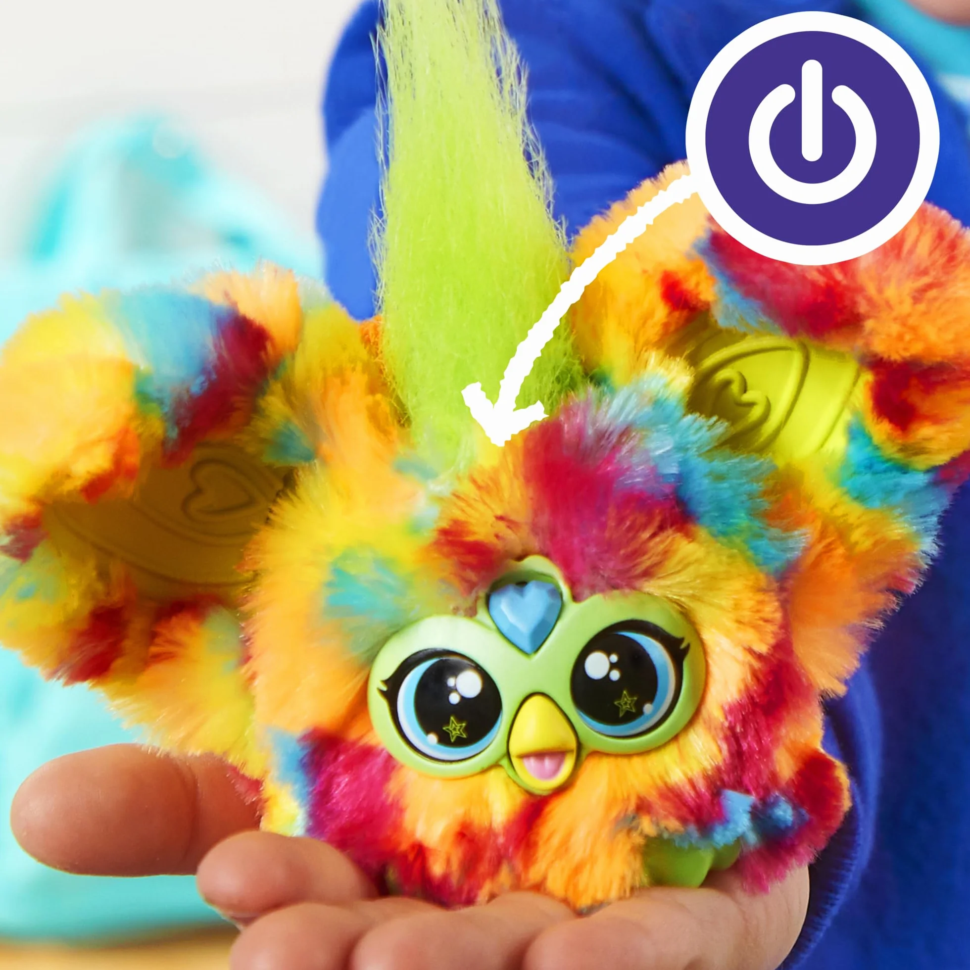 Furby Furblets Pix-Elle Gamer Furbiś|Mała pluszowa zabawka elektroniczna dla dzieci|Interaktywna Muzyczna Maskotka z Dźwiękami z Gier|Z breloczkiem|Prezent dla 6-latki, dla dziewczynek i chłopców
