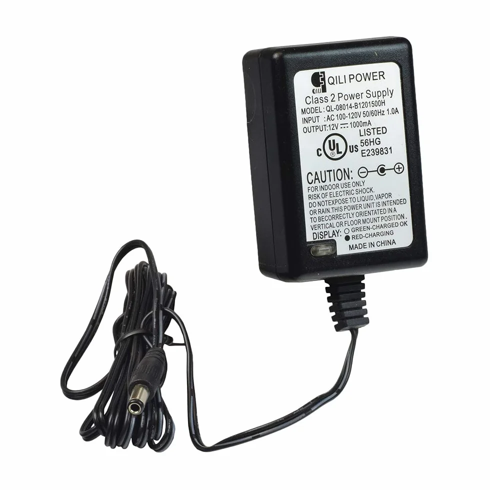 Razor Power Core (Powercore) E90 Charger 12 V/1,0 A (1000 mA) Single pin - Also Suitable for Powerrider 360 (v4+) and Chain Driven E90(V7+)