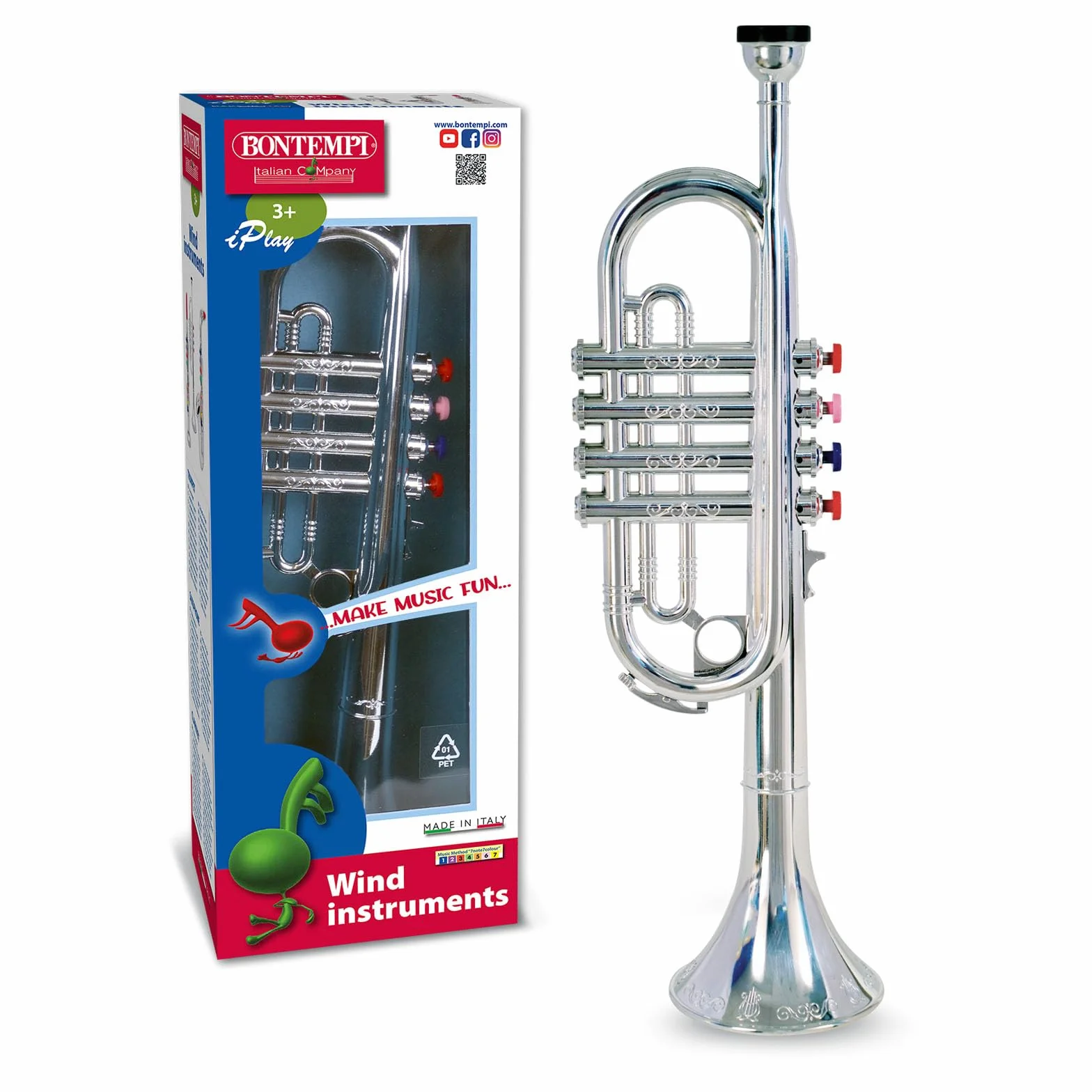Bontempi | ChromeHarmony - Duża chromowana trąbka 4-tonowa dla doskonałych wrażeń muzycznych