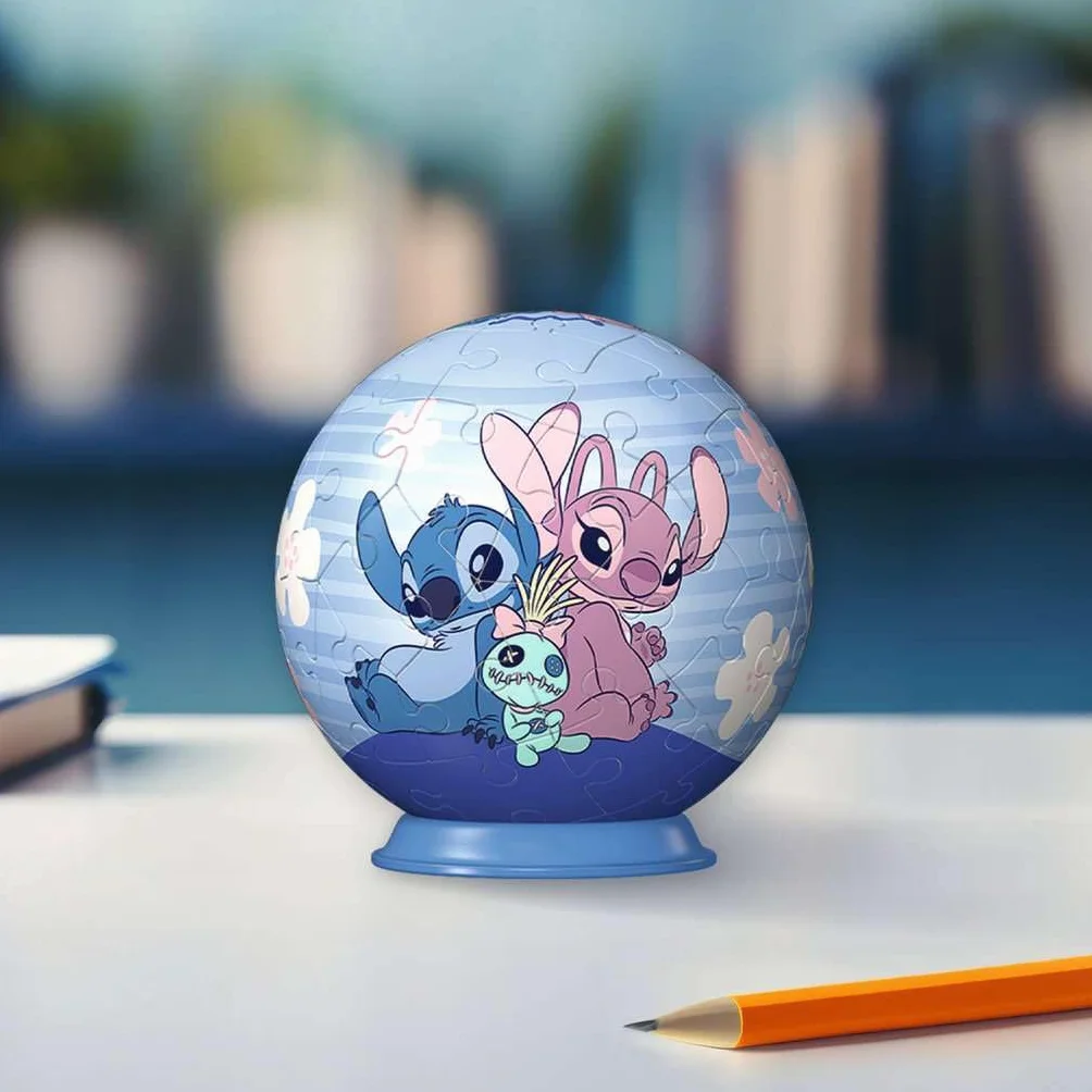 Ravensburger Puzzle 3D Kula: Stitch & Andzia