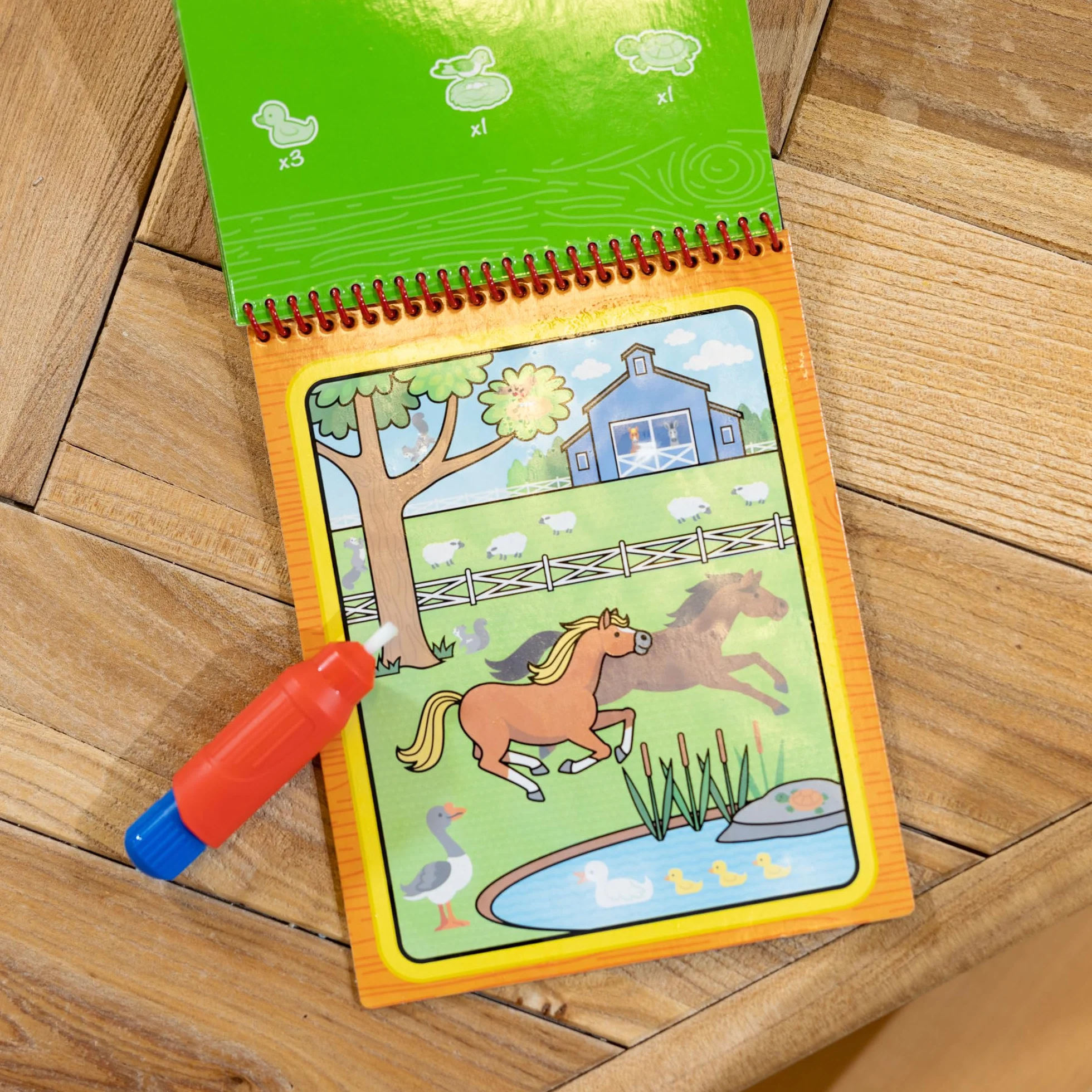 Melissa & Doug – kolorowanka wodna: gospodarstwo rolne | blok z zadaniami | podróż | 3+ | prezent dla chłopca lub dziewczynki