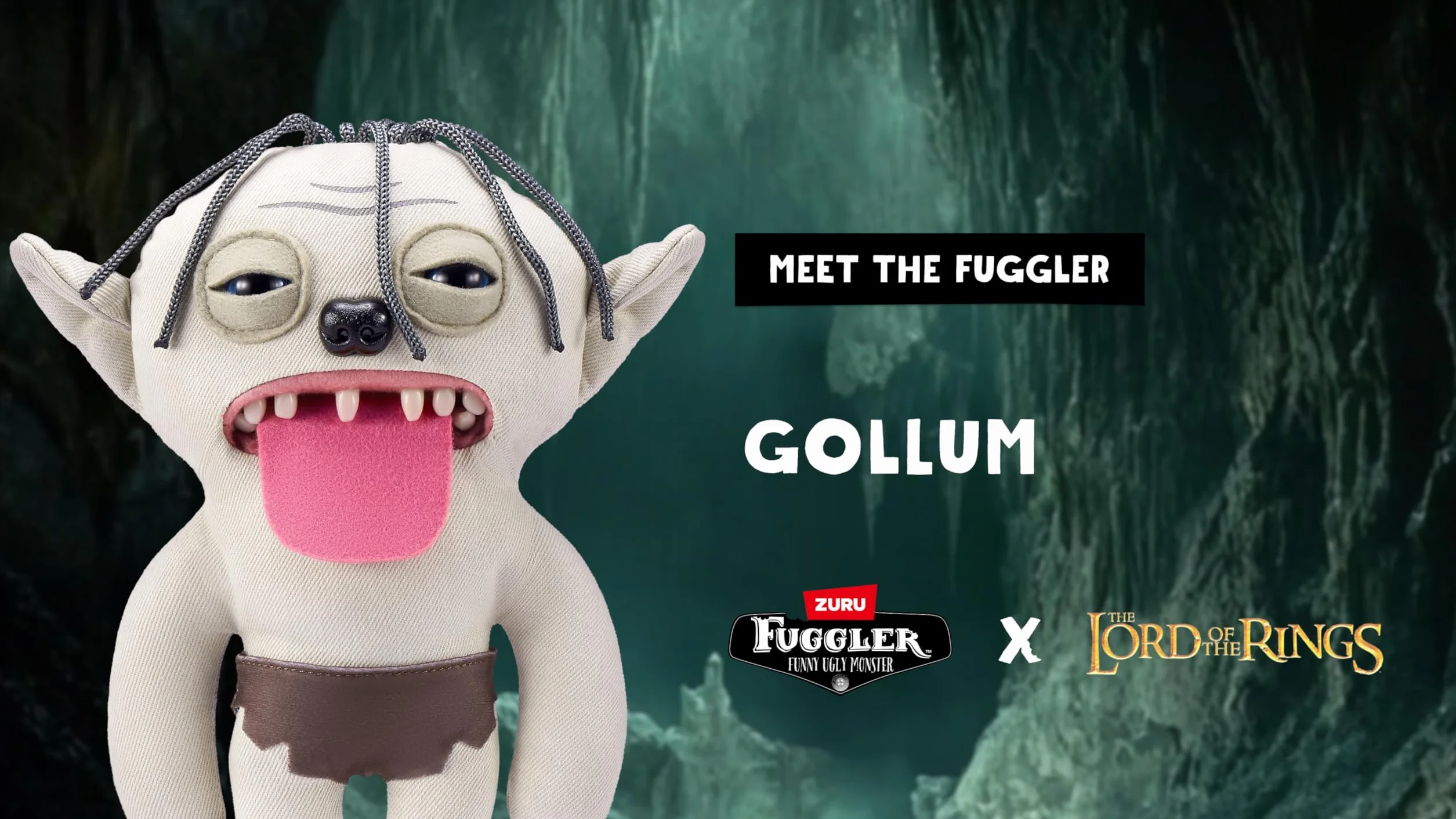 Fuggler Lord of the Rings by ZURU, Funny Ugly Monster, Plush, Collectible, Toy (Sméagol)