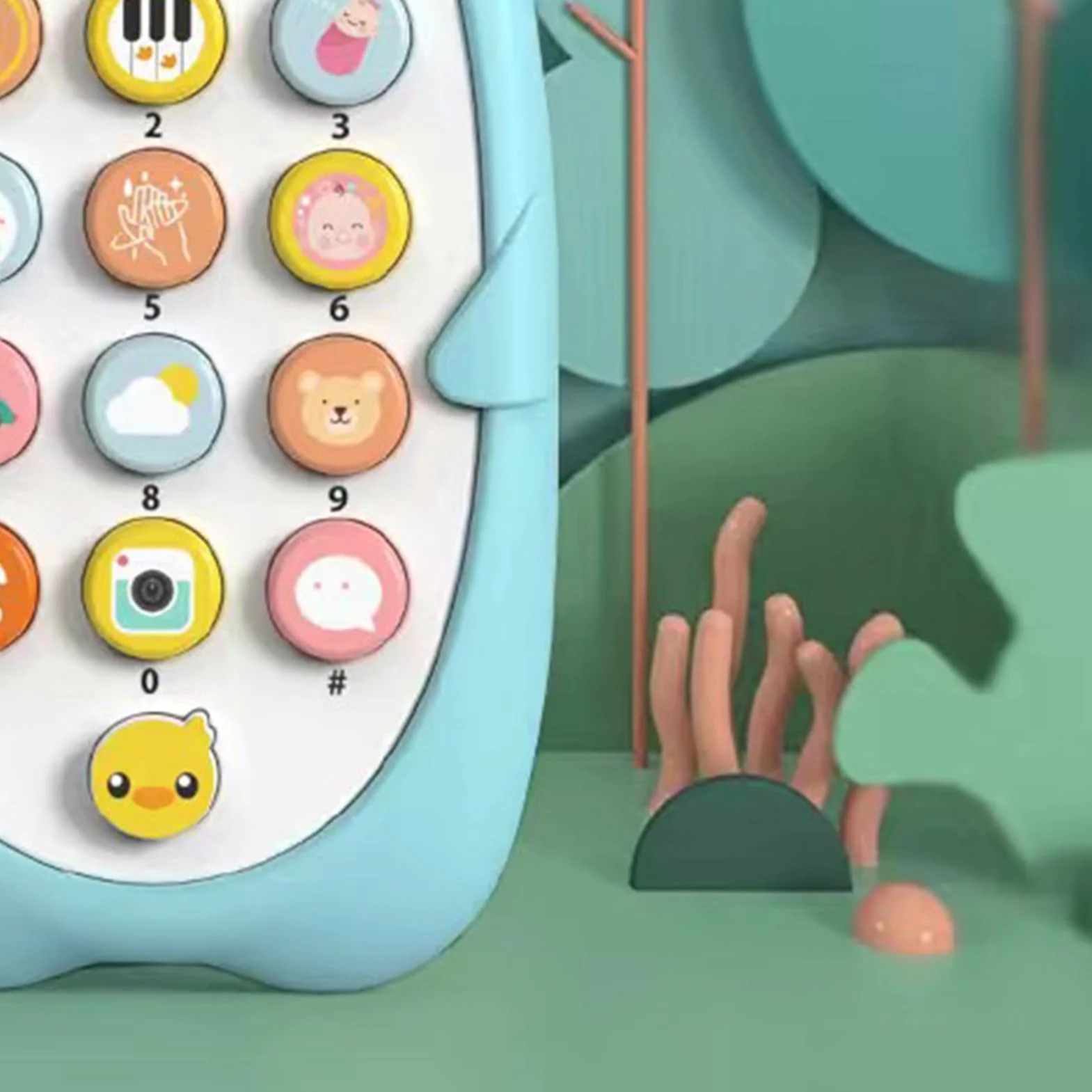 Yctze Zabawki do Telefonów dla Dzieci, Maszyna do Wczesnej Edukacji, Symulacja Muzyki, Zabawka Telefoniczna z Gryzakiem, Zabawka w Jasnych Kolorach, Idealna dla Małych Dzieci w Wieku od 1 3 Lat (BLUE)