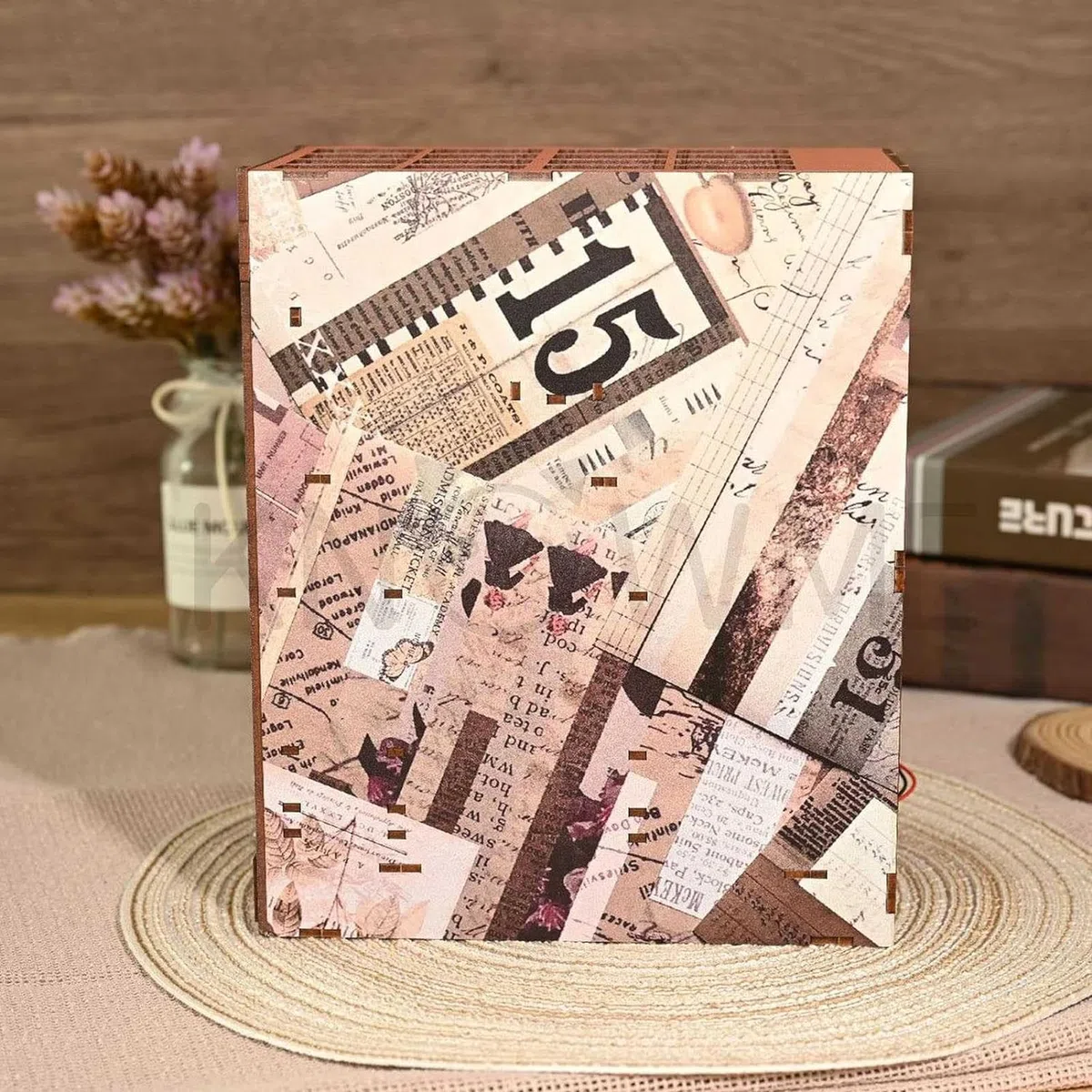 Model edukacyjny Zestaw do samodzielnego czytania książek, model 3D domek dla lalek Booknook, zestaw kreatywny podpórek do książek ze światłem LED, miniaturowe rękodzieło DIY prezenty hobby, drewniane