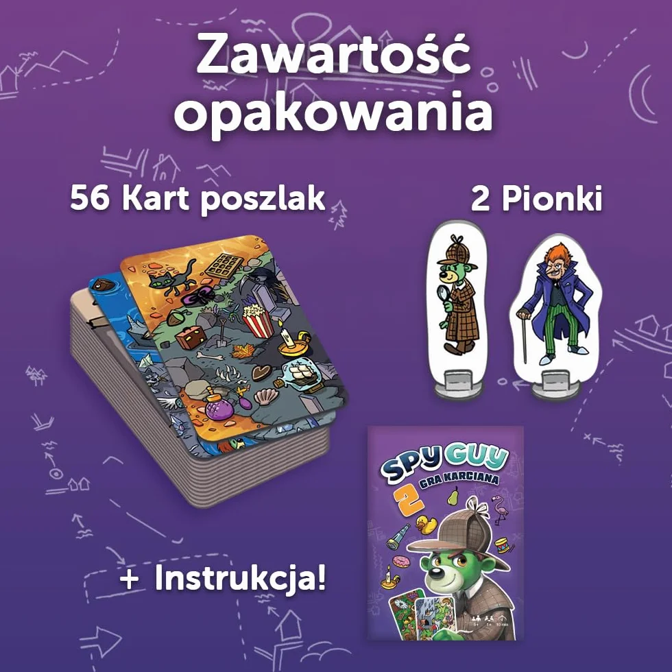 Trefl - Spy Guy 2 Gra Karciana - Kooperacyjna Gra Obserwacyjna, Kieszonkowa Gra Rodzinna, Szukanie Poszlak, dla Dorosłych i Dzieci od 5 lat