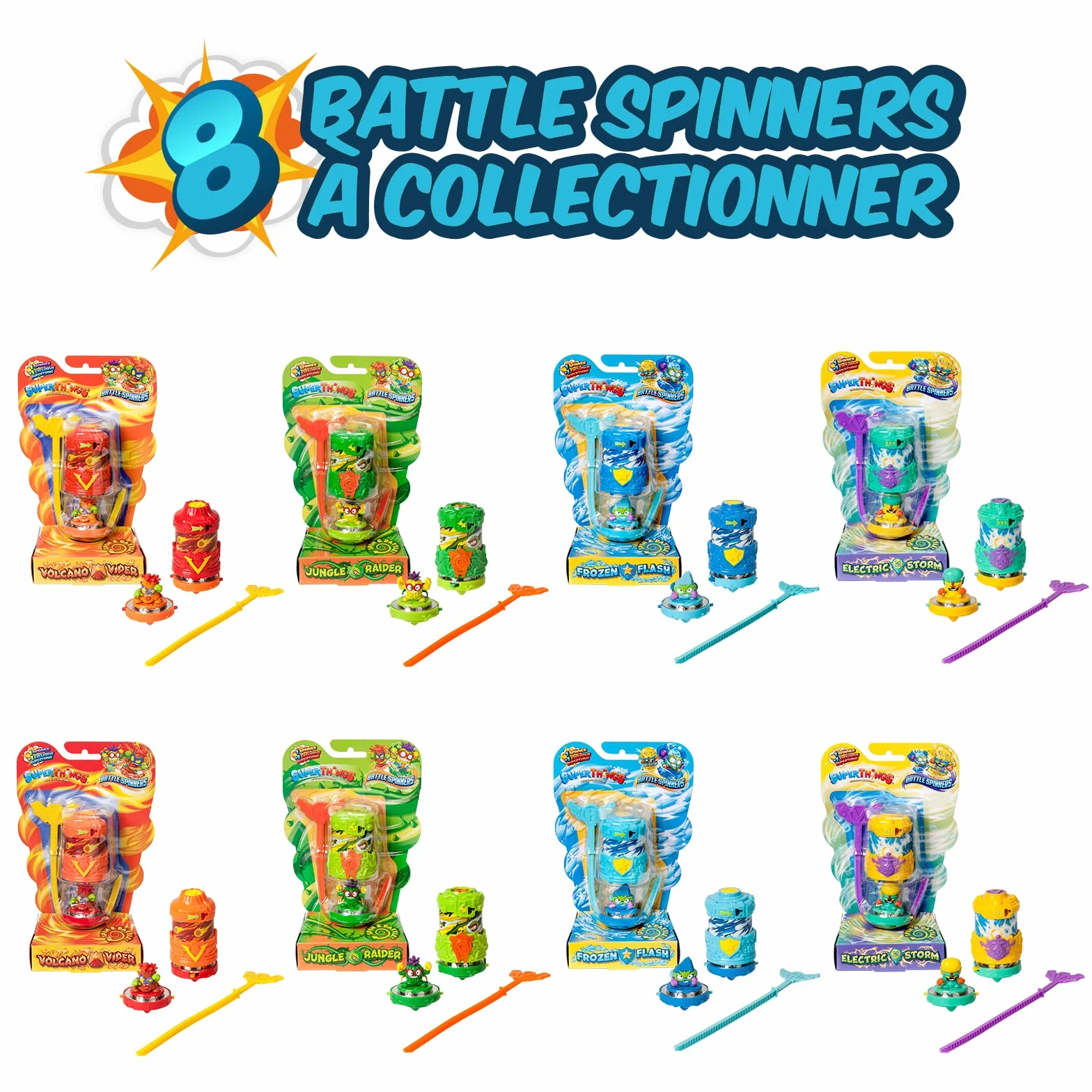 Superthings Rivals Of Kaboom Volcano Viper Spinner do Zabawy, Wielokolorowy, Od 3 lat, PSTSBB16IN20