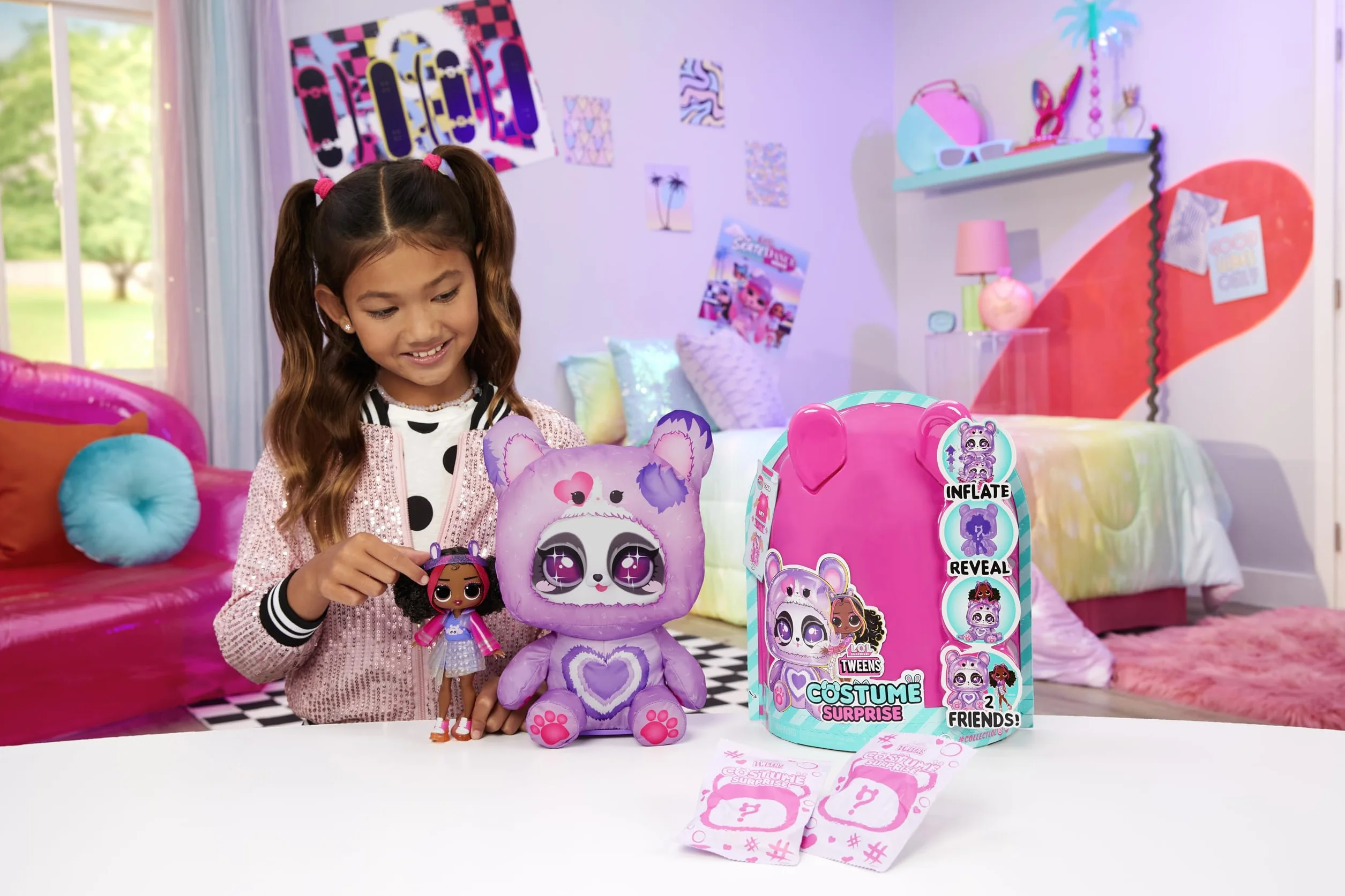 L.O.L. Surprise! Tweens Costume Surprise Hoops Cutie Modna Lalka z Nadmuchiwanym Fioletowym Kostiumem Pandy i Wieloma Niespodziankami, Wspaniałymi Strojami i Akcesoriami - Idealna dla Dzieci w Wieku 4