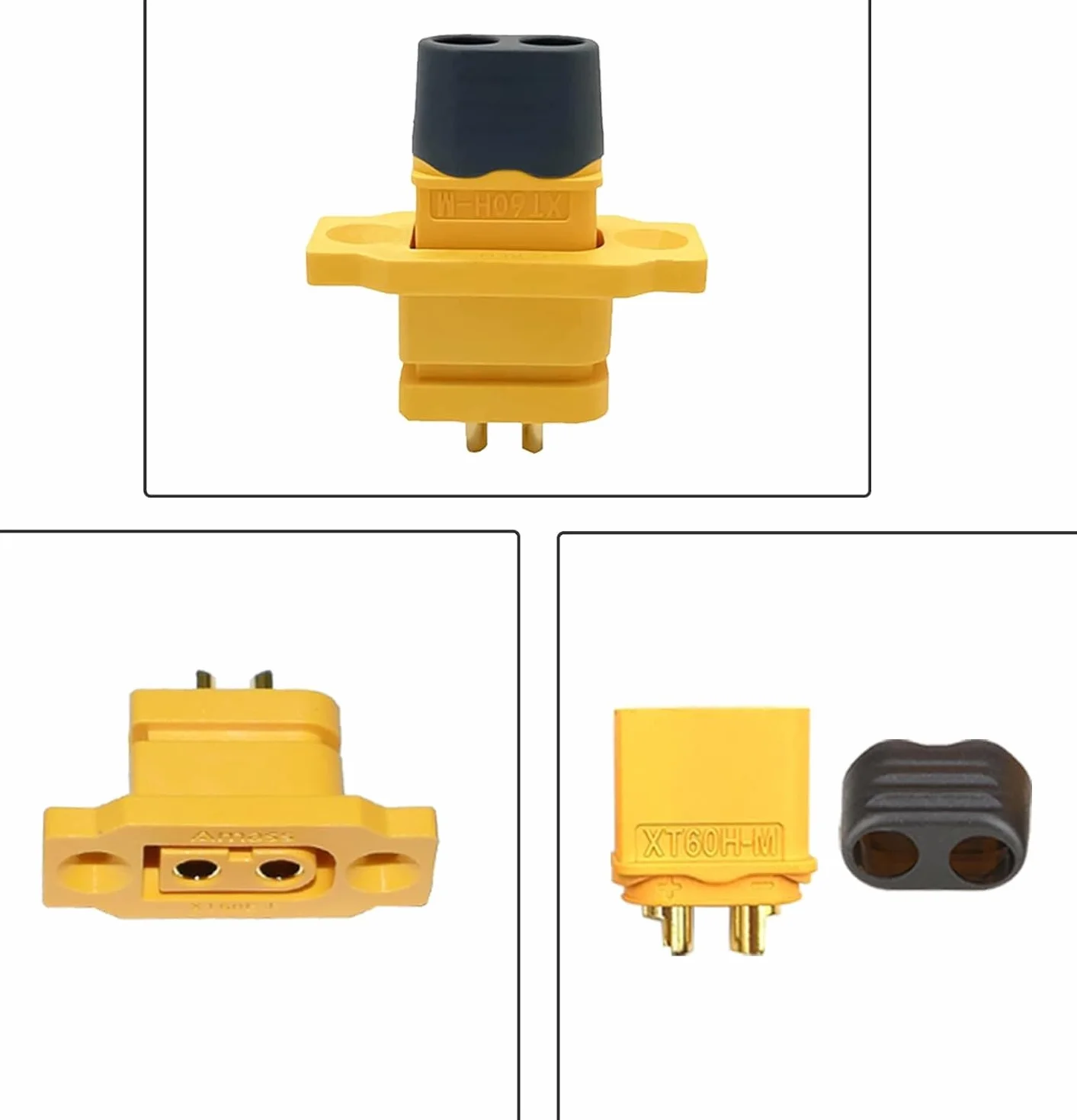 RUNCCI-YUN 3 pary XT60E-F gniazdo wysokowydajne wtyczki do zabudowy + wtyczka XT60H ze śrubami do akumulatora Lipo XT-60 wtyczka 2pin do RC FPV Lipo akumulator RC Quadcopter